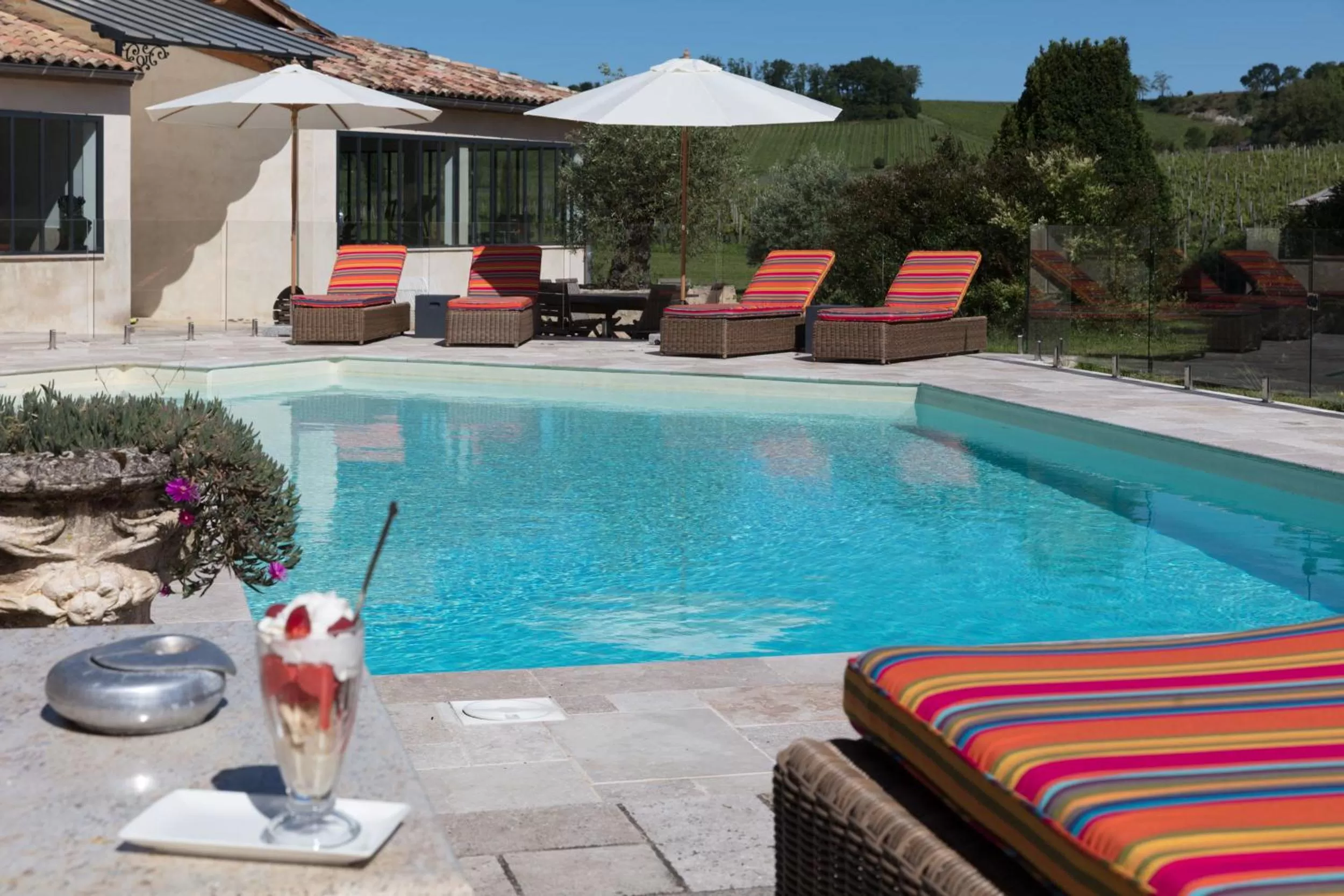 Swimming pool in Chateau du Palanquey & SPA
