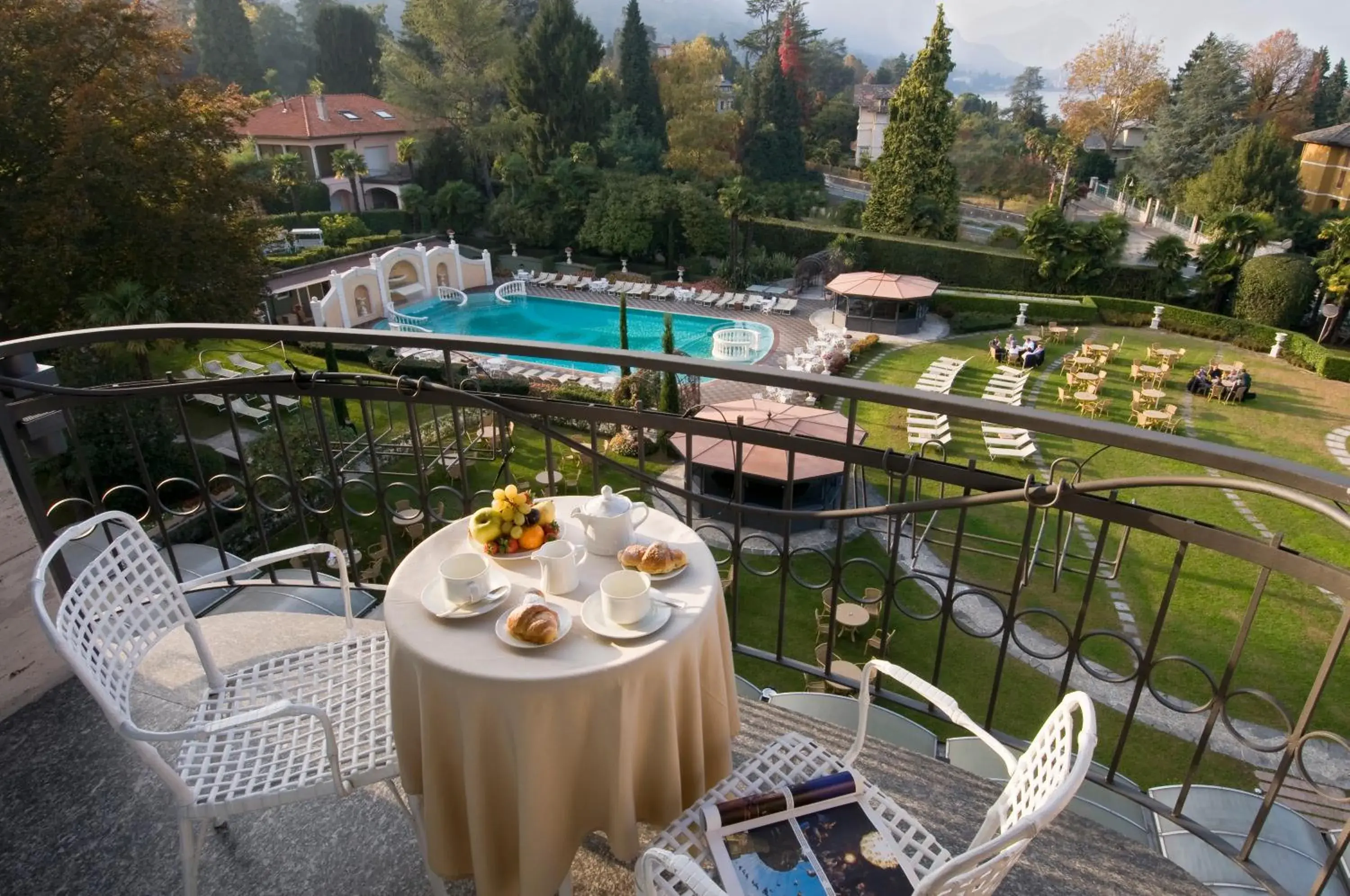 Balcony/Terrace, Pool View in Grand Hotel Bristol