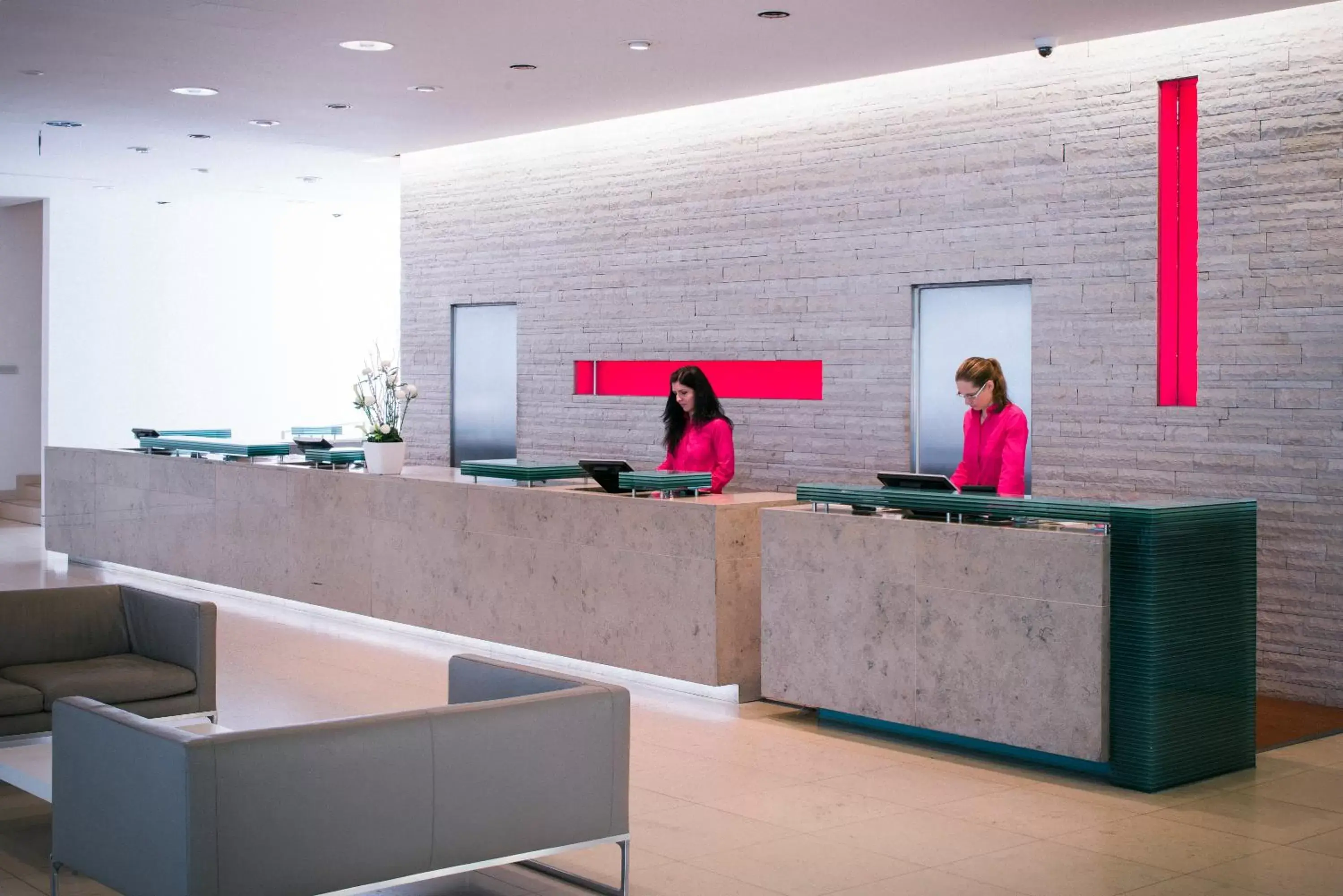 Lobby or reception in Vienna House by Wyndham Andel's Prague Lobby or reception in Vienna House by Wyndham Andel's Prague