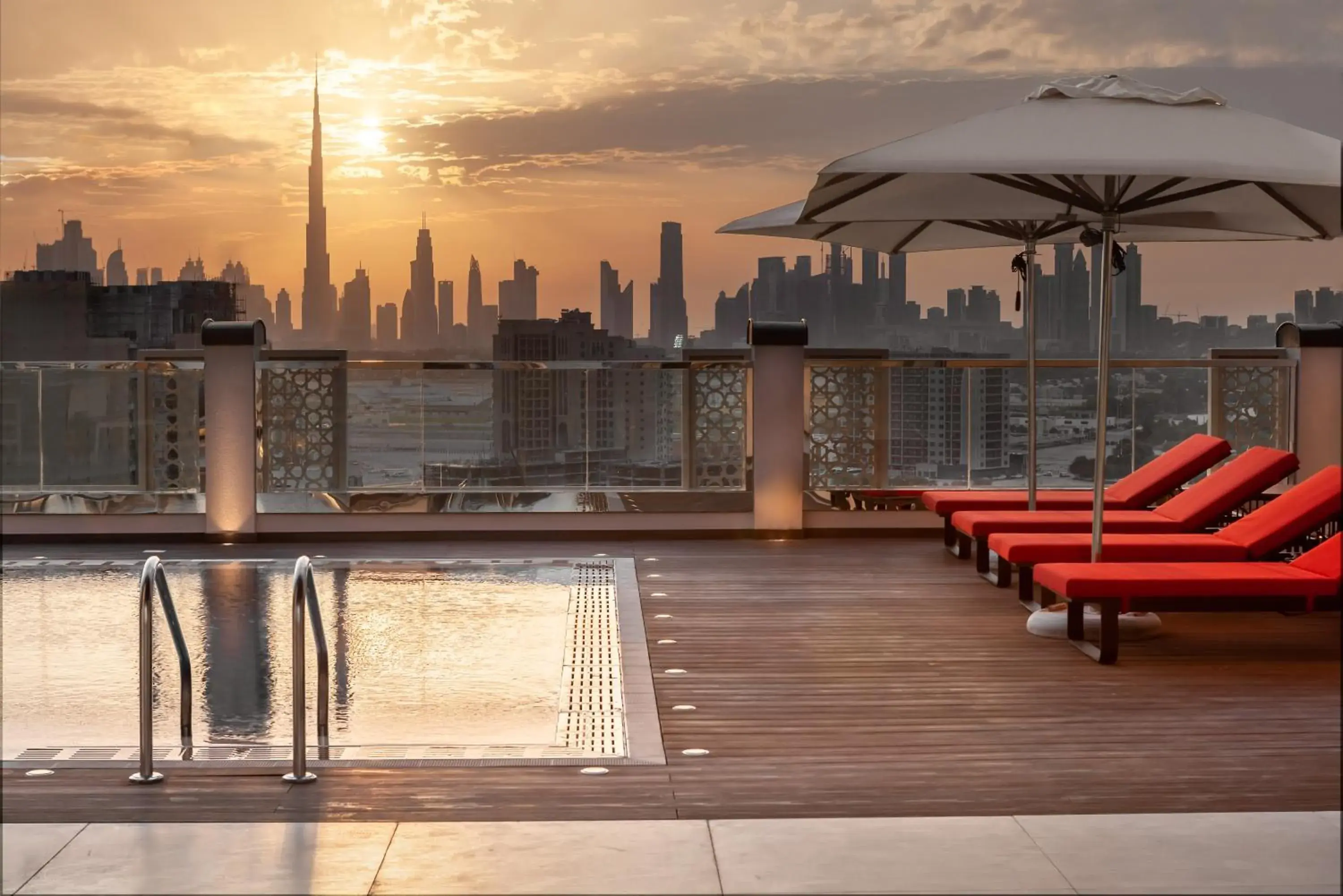 Swimming pool in DoubleTree by Hilton Dubai Al Jadaf