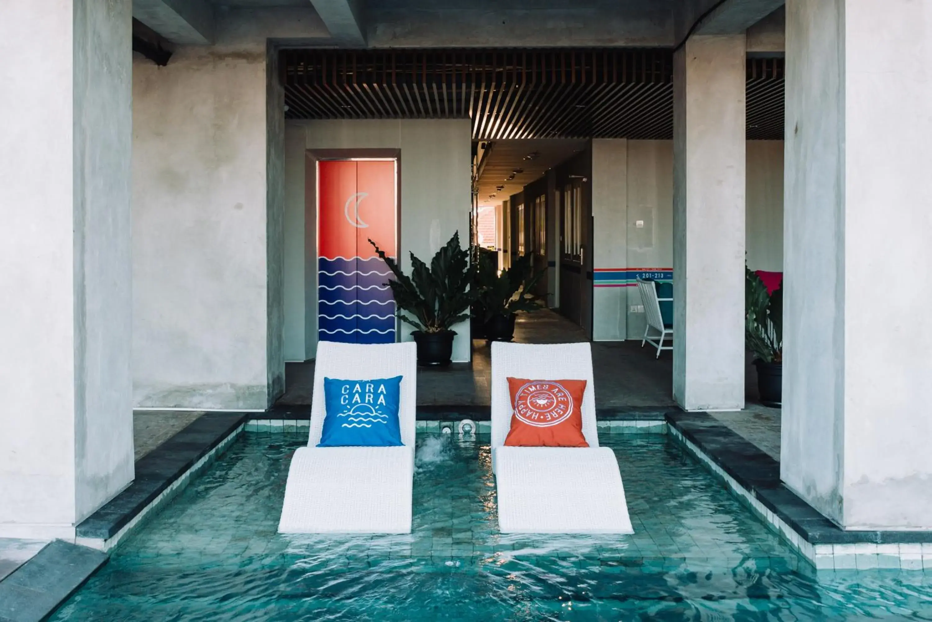 Pool view in Cara Cara Inn Pool view in Cara Cara Inn