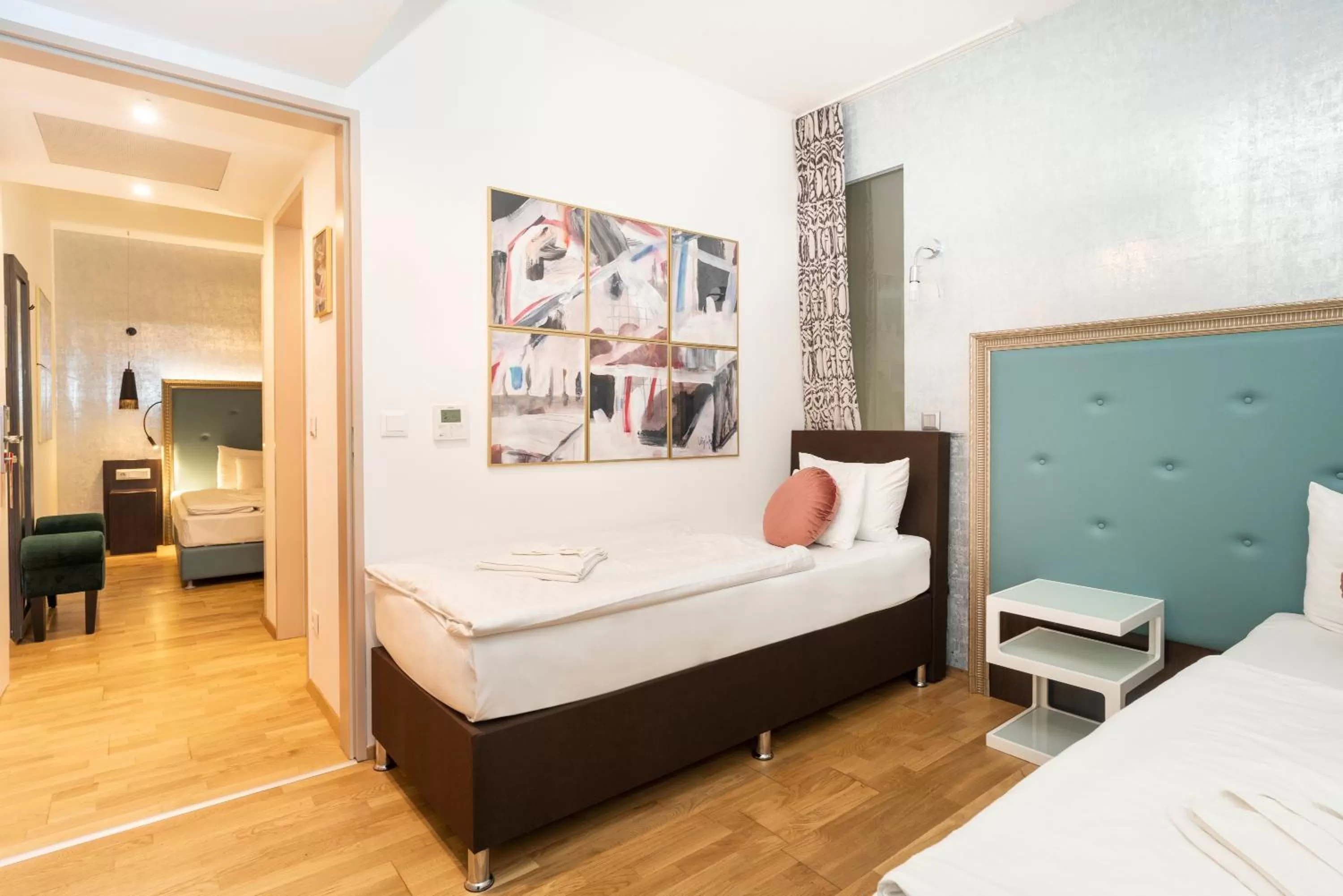 Bed in Hotel Memories Budapest