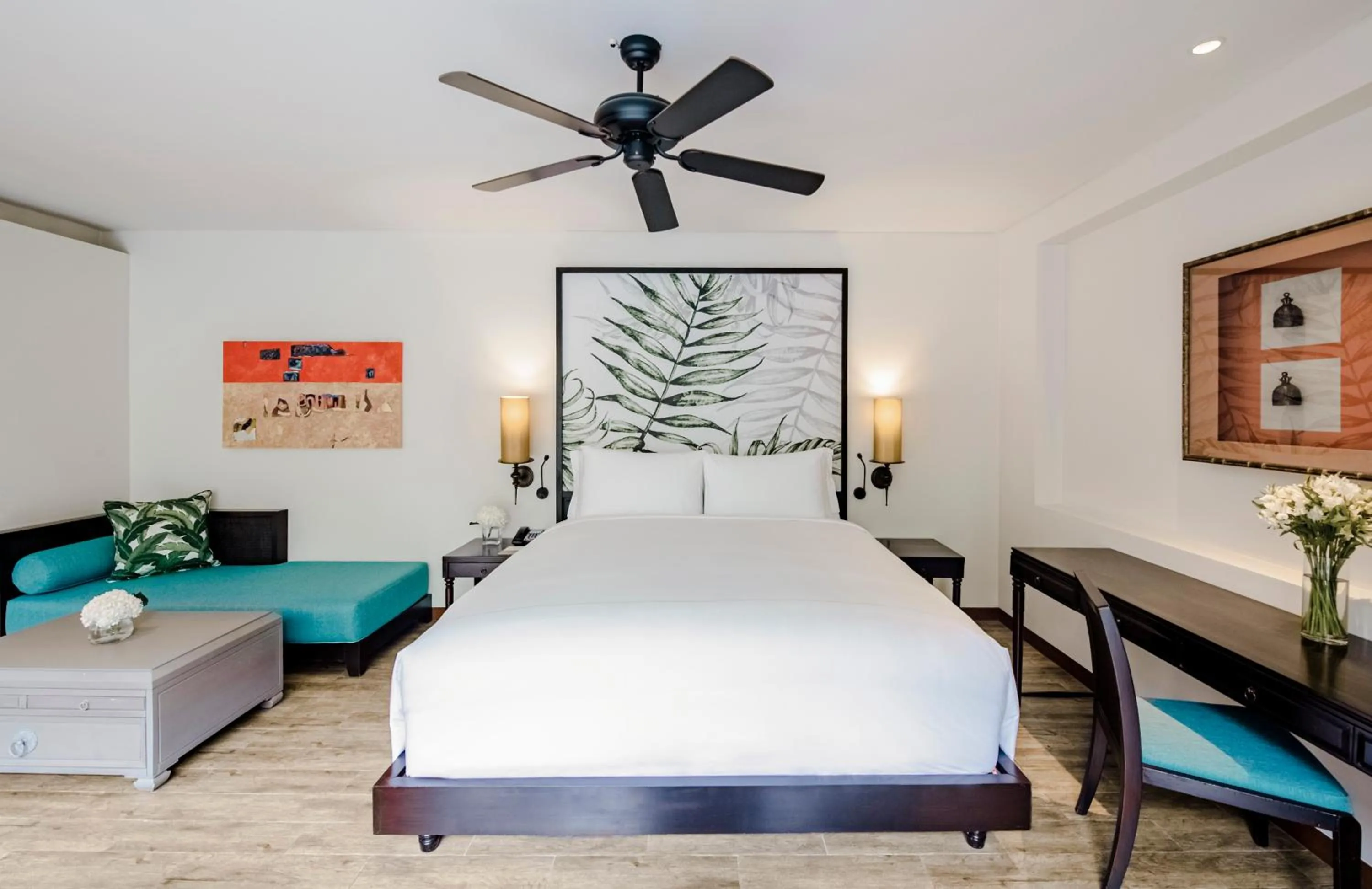 Bed in Anantara Mai Khao Phuket Villas