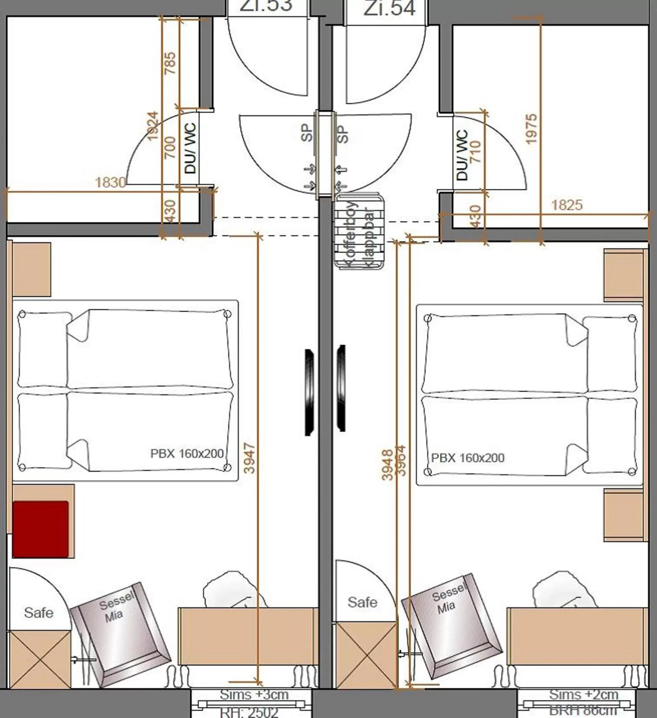 Photo of the whole room, Floor Plan in Hotel Azenberg