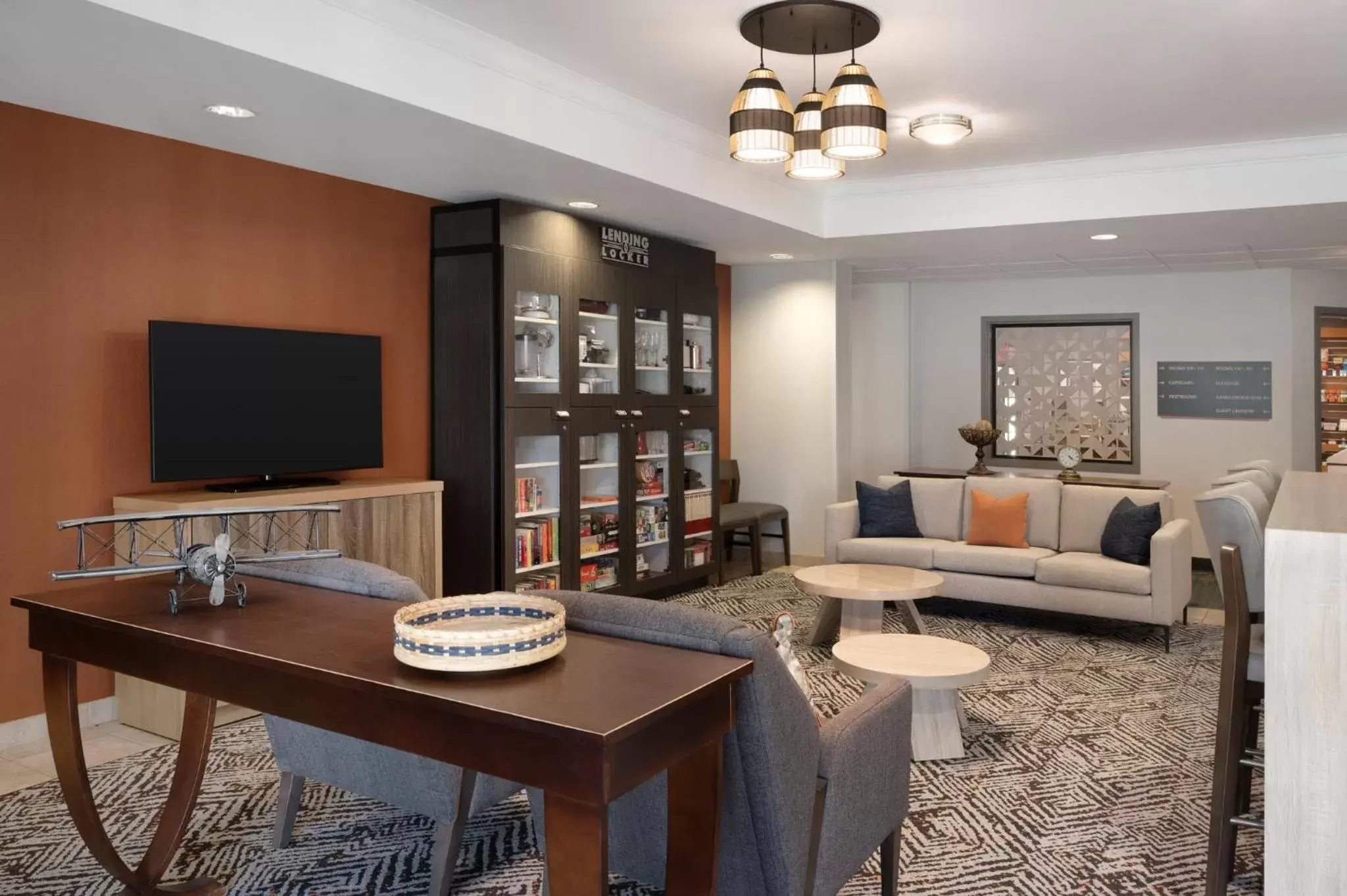 Lobby or reception, Seating Area in Candlewood Suites Watertown Fort Drum, an IHG Hotel