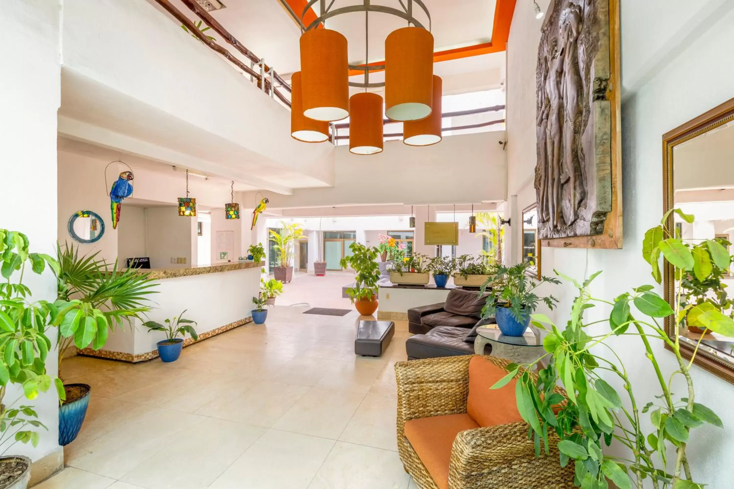 Living room, Lobby/Reception in Hotel Pueblito Vallarta