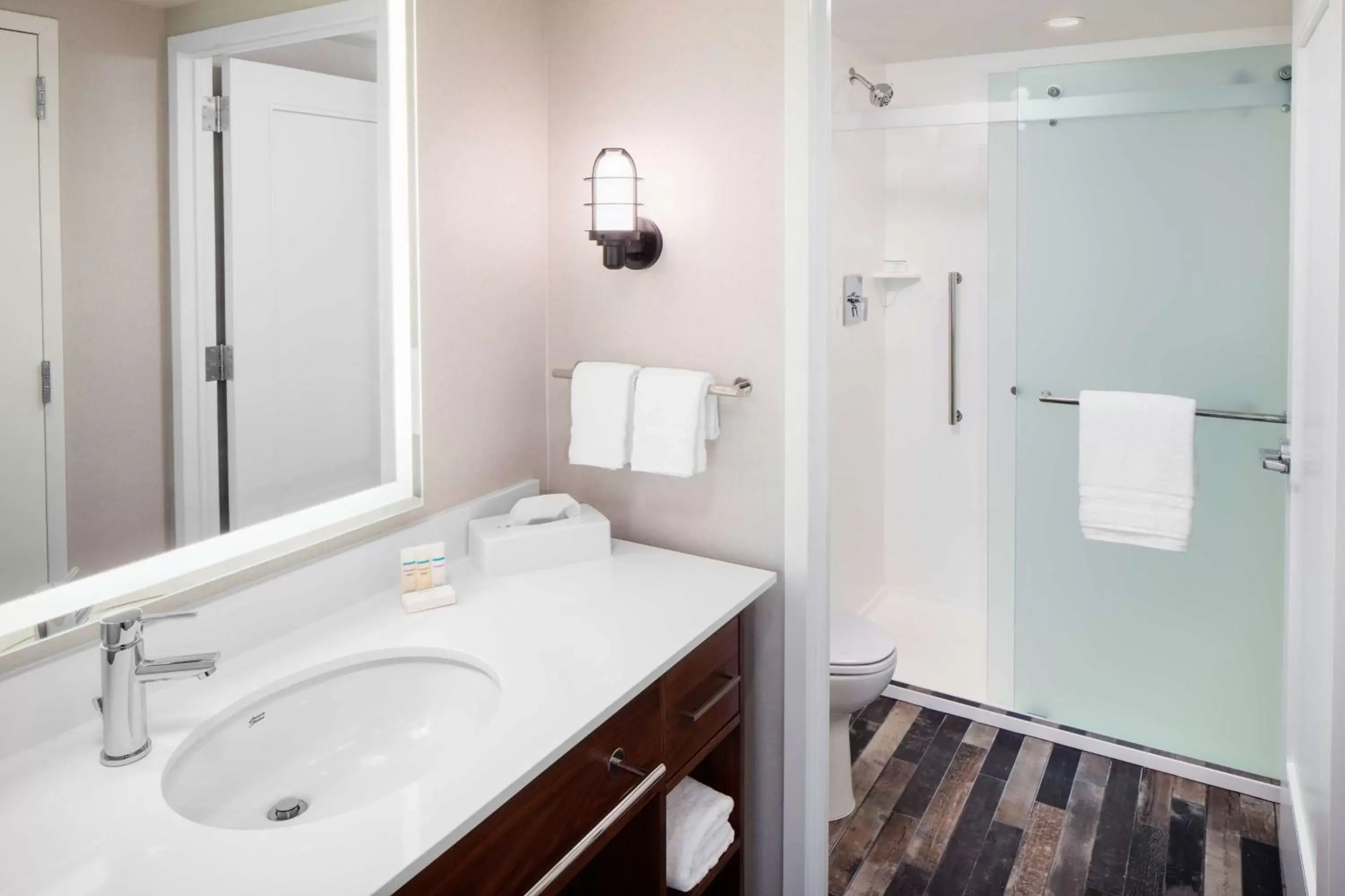Bathroom in Homewood Suites by Hilton Boston Seaport District