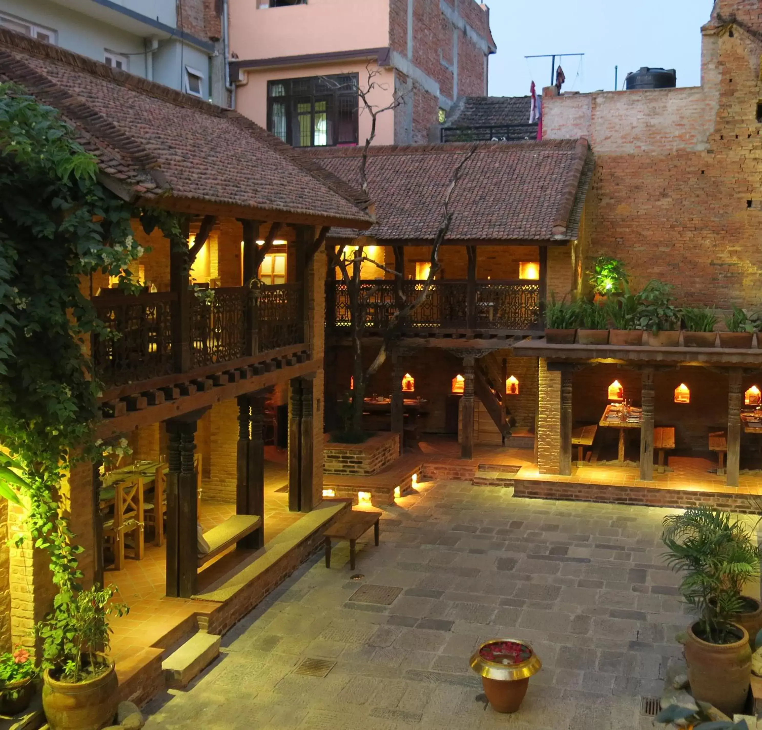 Sunset, Patio/Outdoor Area in The Inn Patan