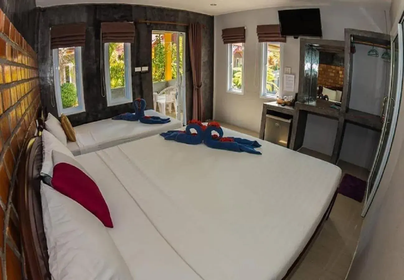 Bed in Lanta New Beach Bungalows - SHA Plus