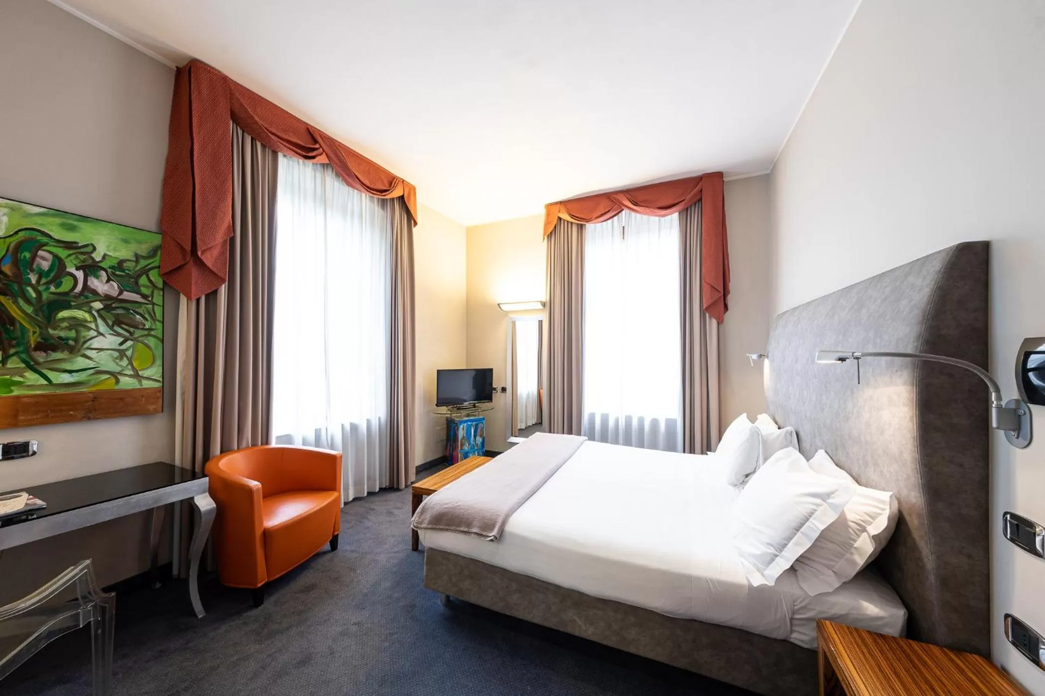 View (from property/room), Bed in Settecento Hotel