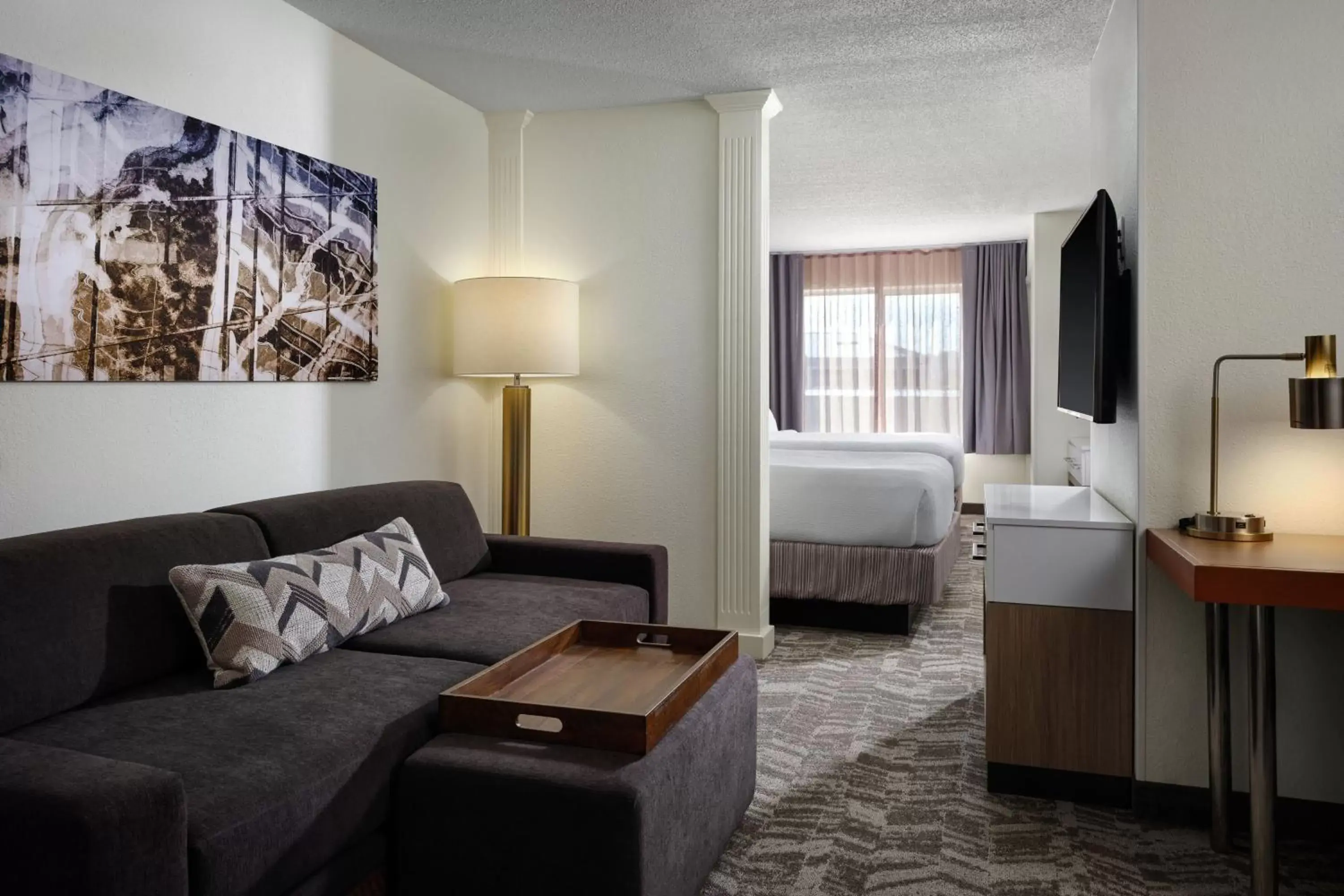 Bedroom, Seating Area in SpringHill Suites Nashville MetroCenter