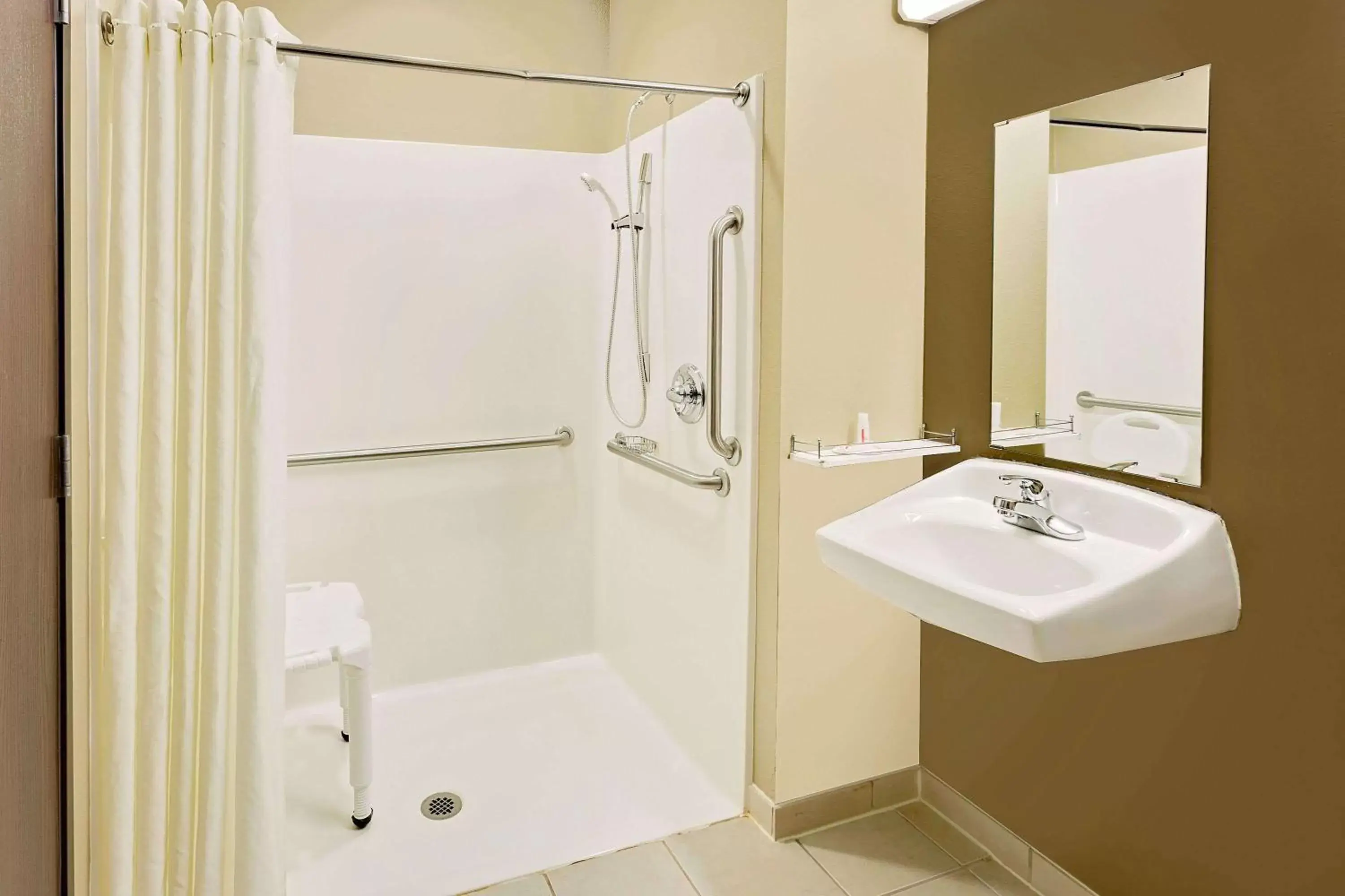 Shower, Bathroom in Microtel Inn & Suites by Wyndham Prairie du Chien