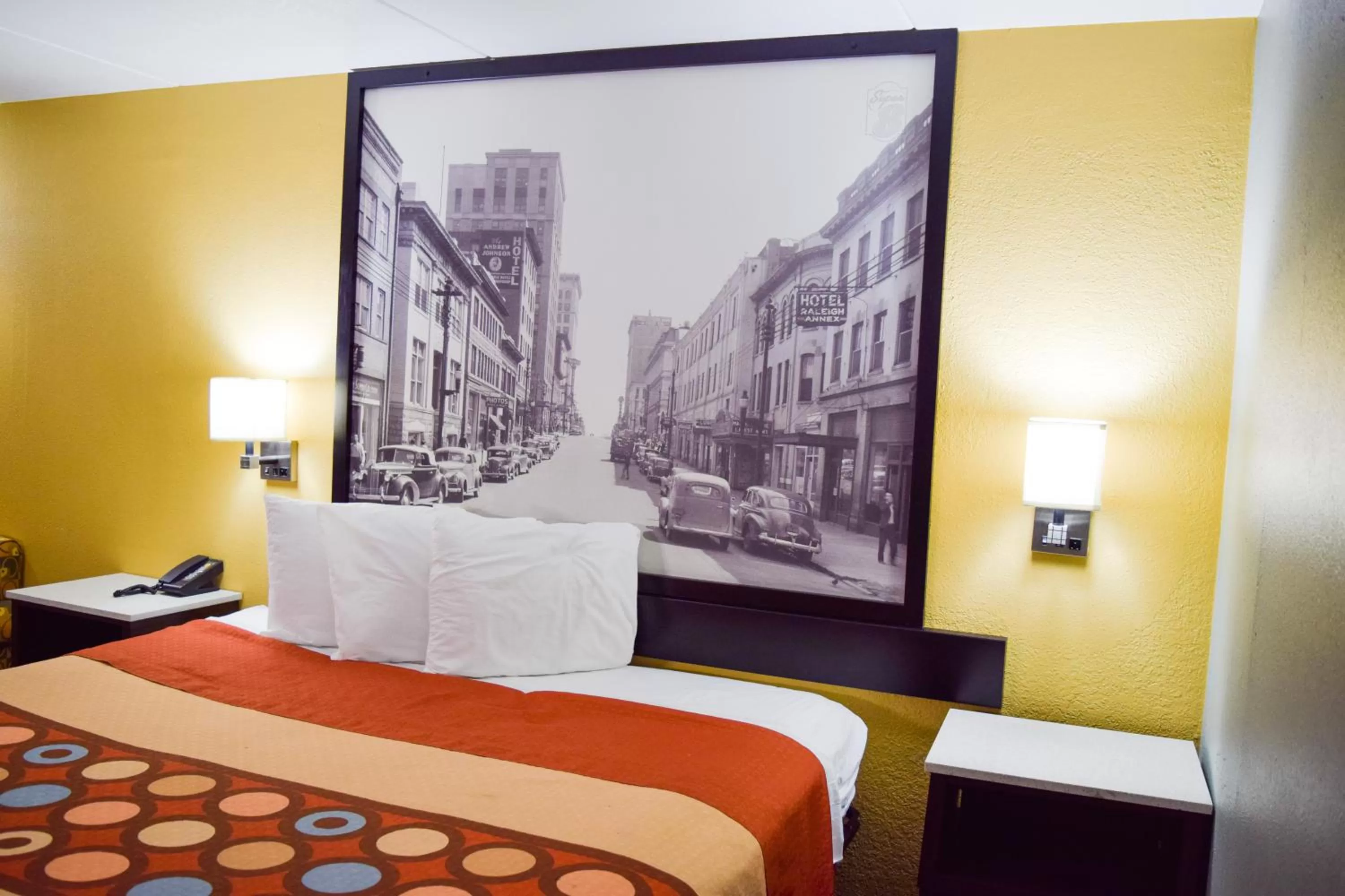 Bed in Super 8 Downtown Raleigh