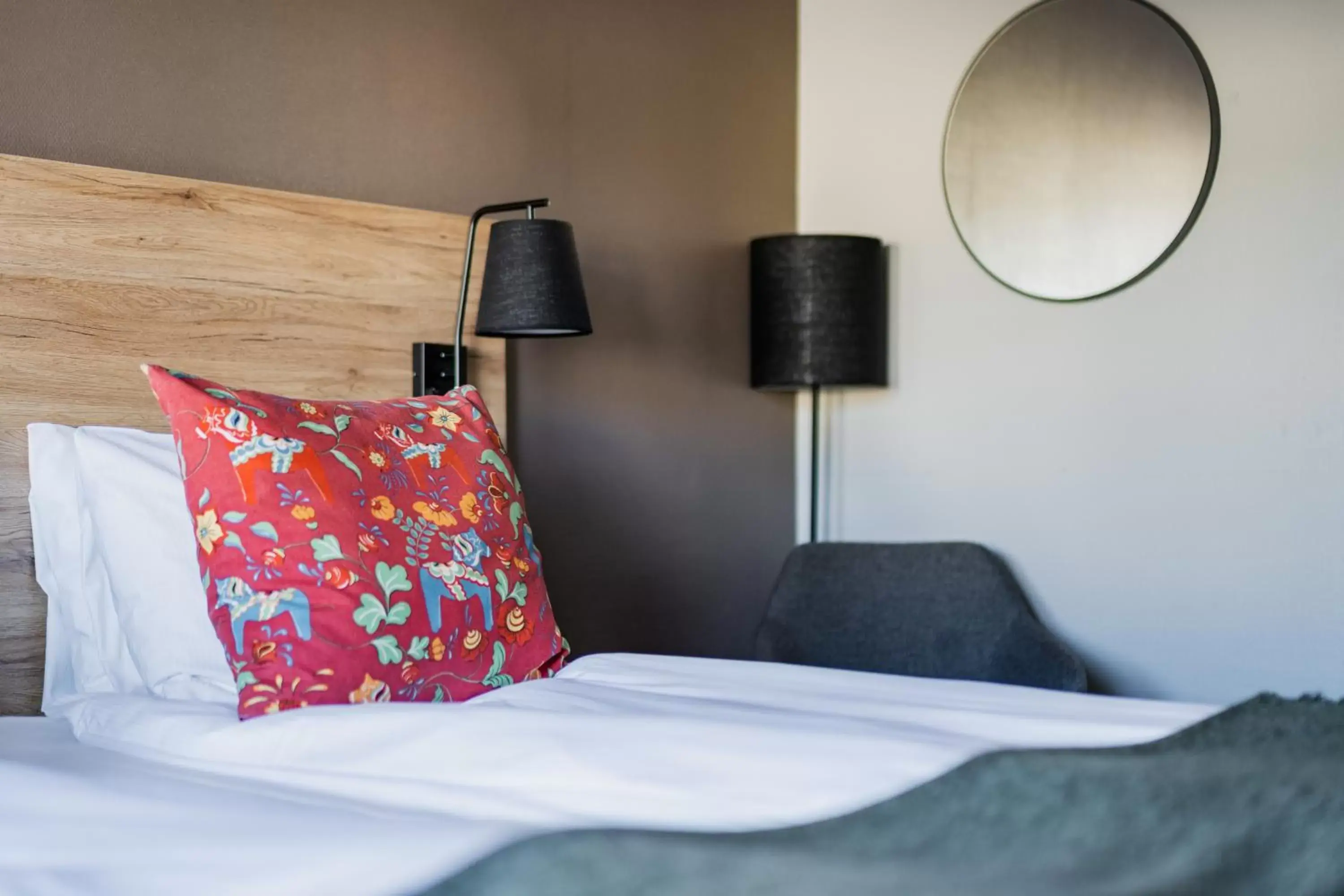 Decorative detail, Bed in Hotell Fridhemsgatan