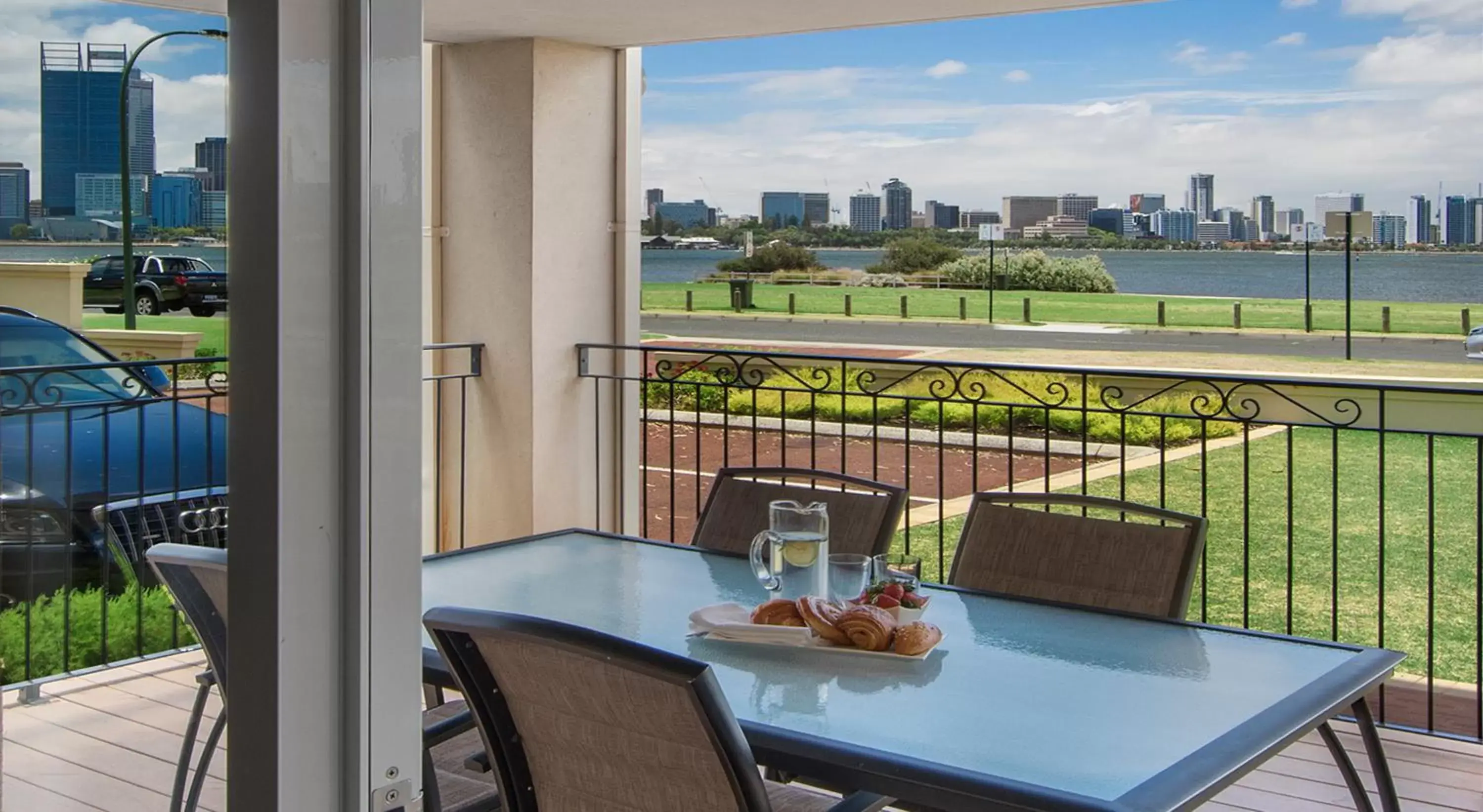 Patio, Balcony/Terrace in The Peninsula Riverside Serviced Apartments