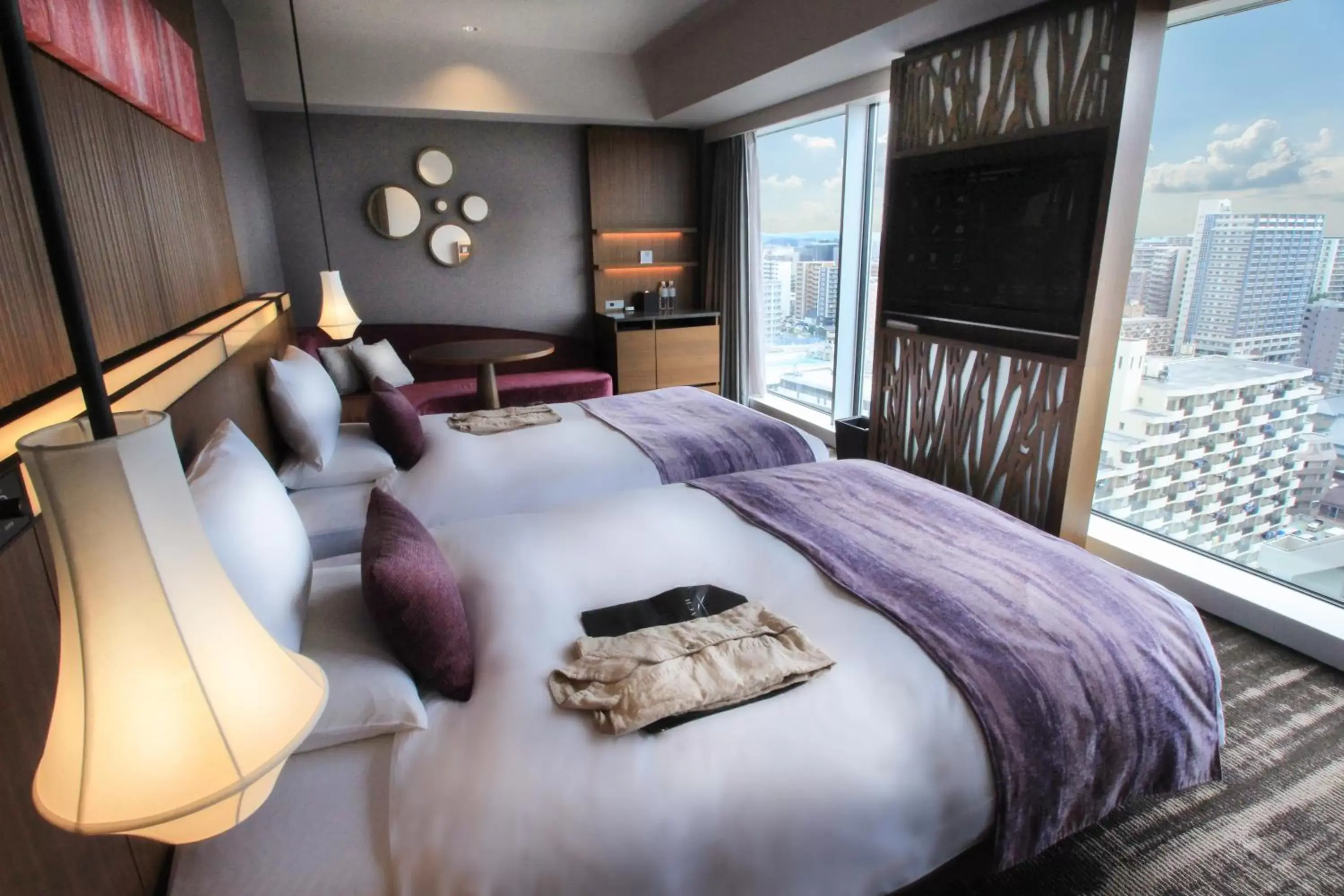 View (from property/room), Bed in Hotel GrandBach Sendai View (from property/room), Bed in Hotel GrandBach Sendai