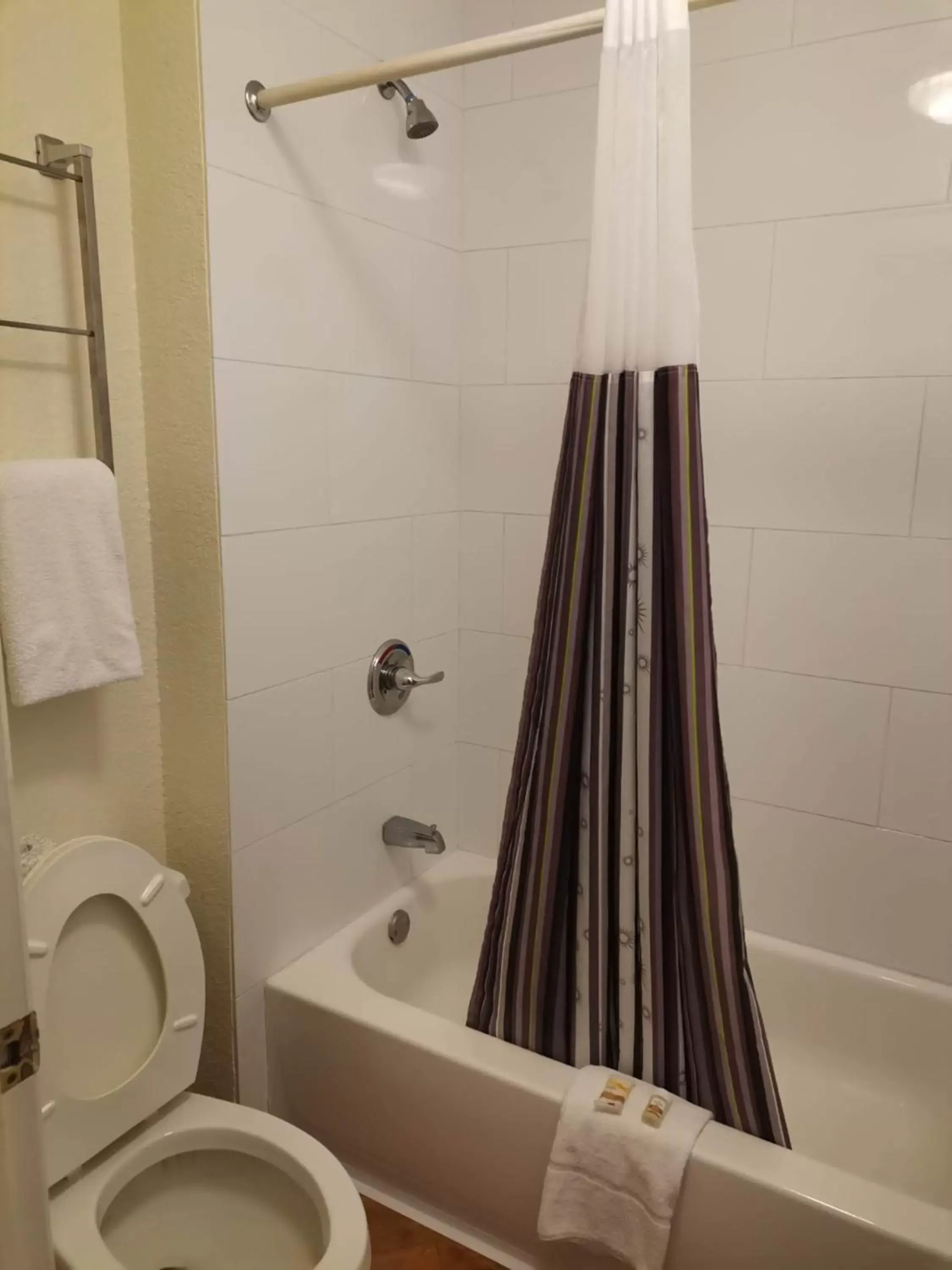 Bathroom in Super 8 by Wyndham San Antonio Near SeaWorld Ingram Park