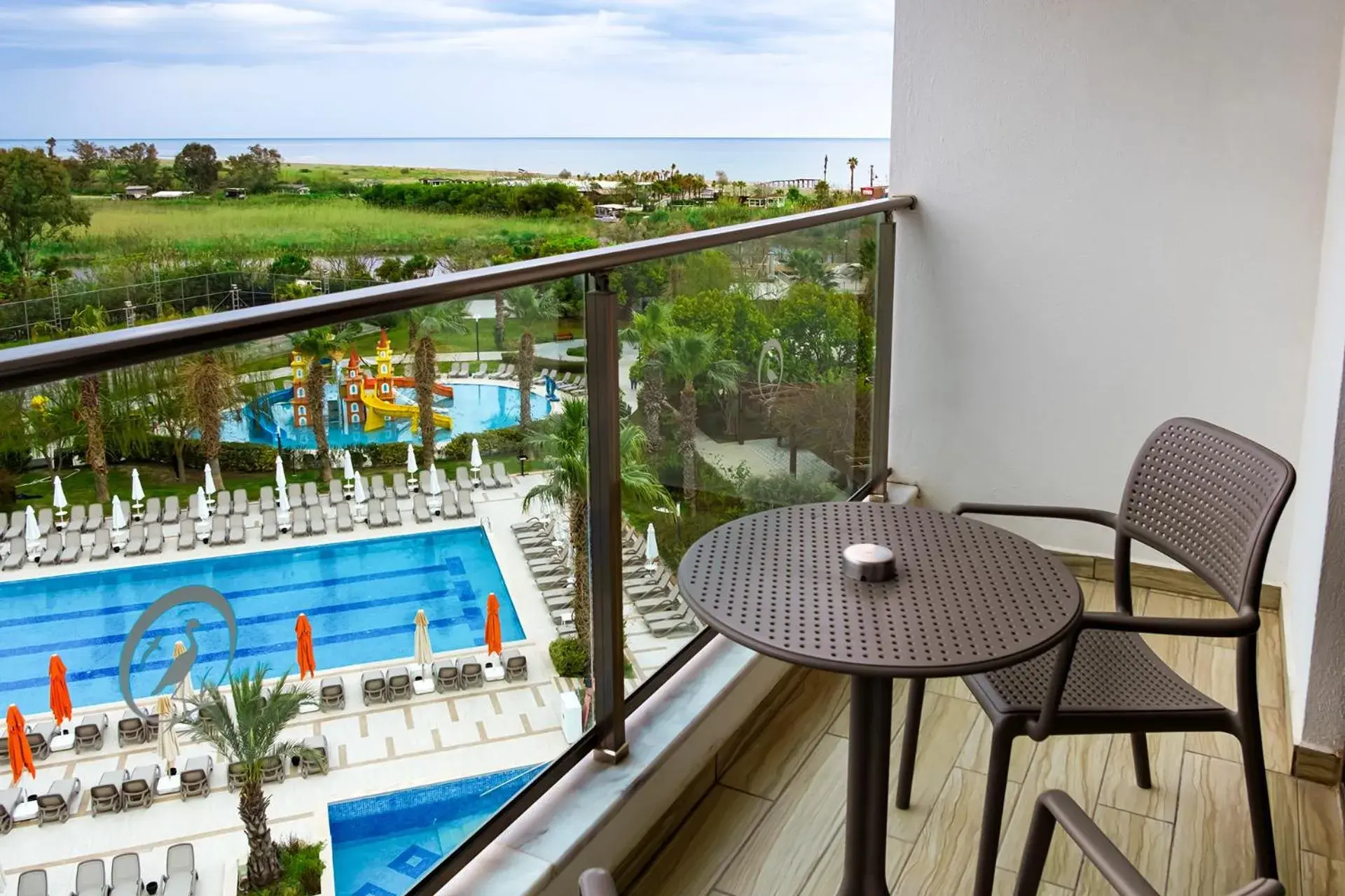 Balcony/Terrace, Pool View in Port Nature Luxury Resort