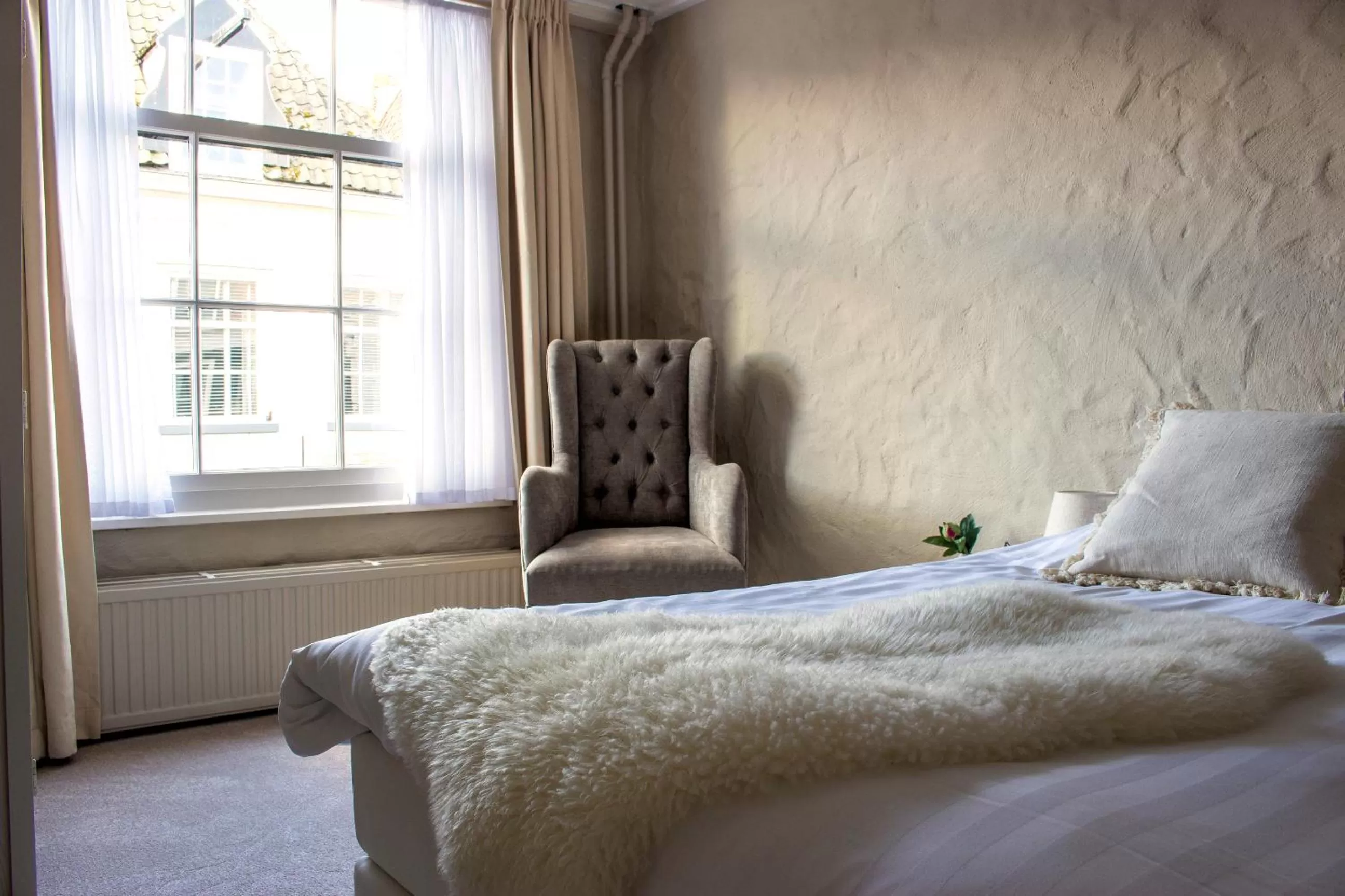 Bedroom, Bed in Boutique Hotel Elburg met Tapperij