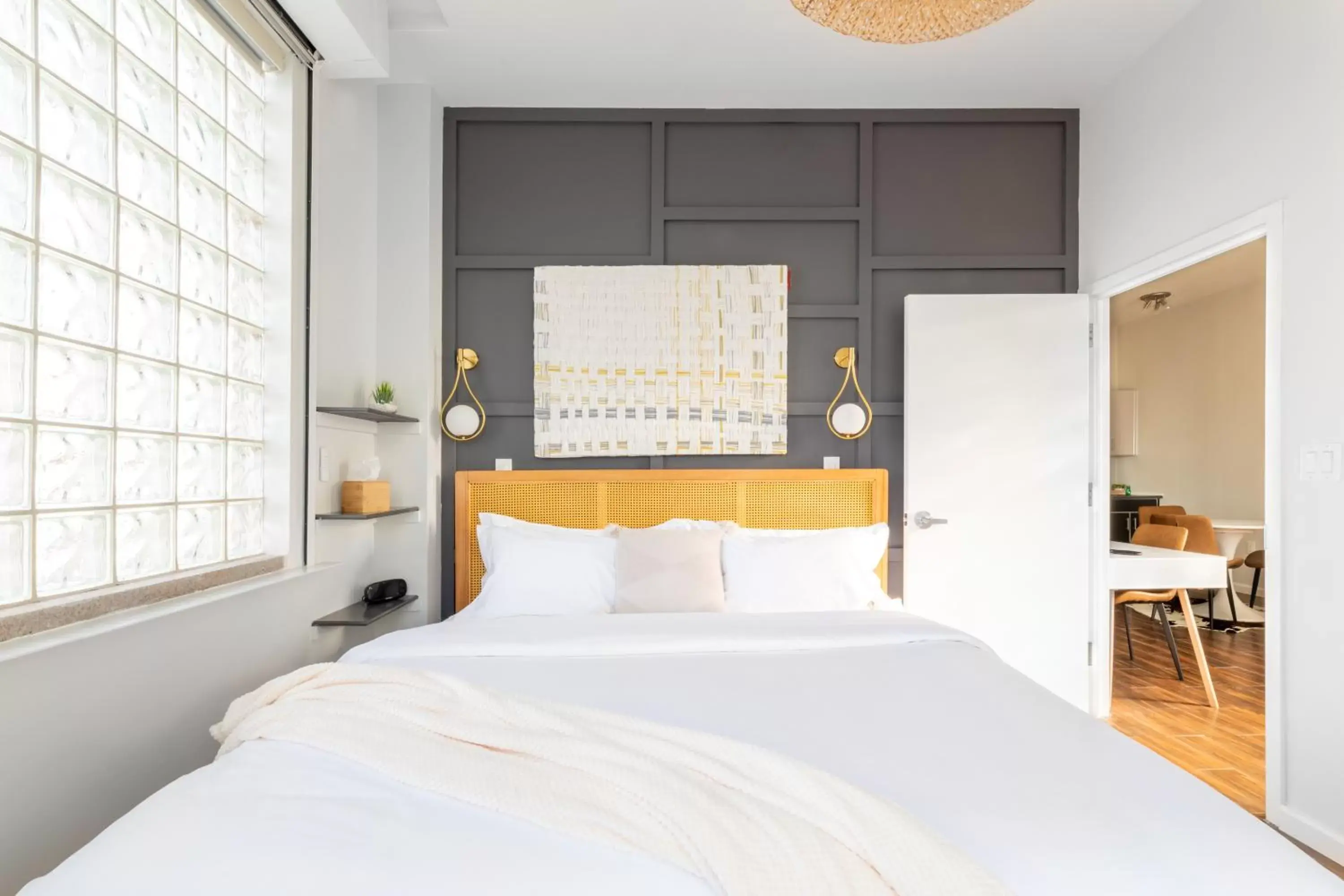 Bed in The Modernist Hotel Bed in The Modernist Hotel