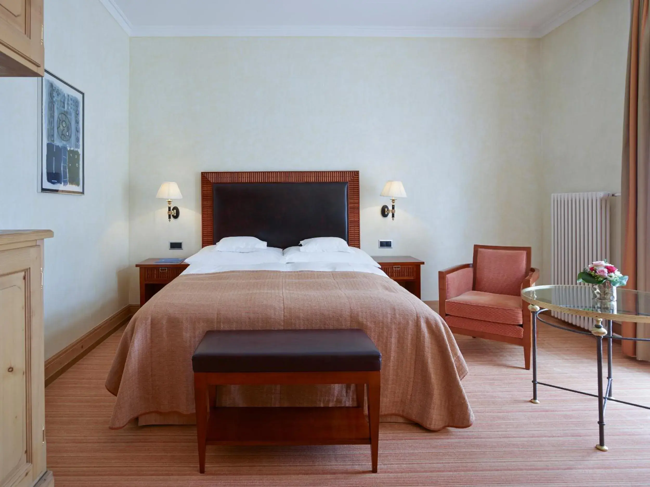 Bedroom, Bed in Grand Hotel Kronenhof