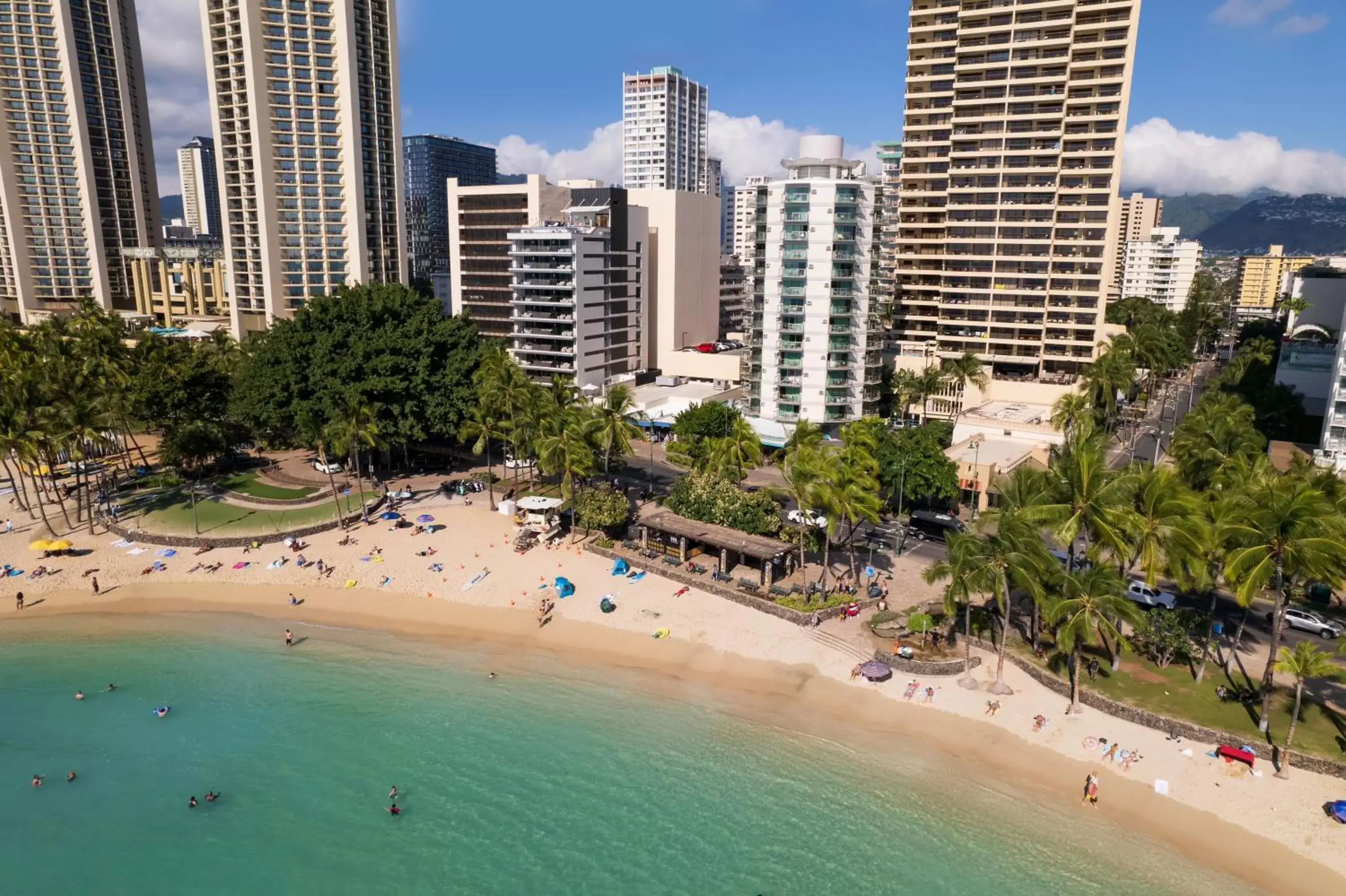 Property building, Bird's-eye View in Aston Waikiki Circle Hotel