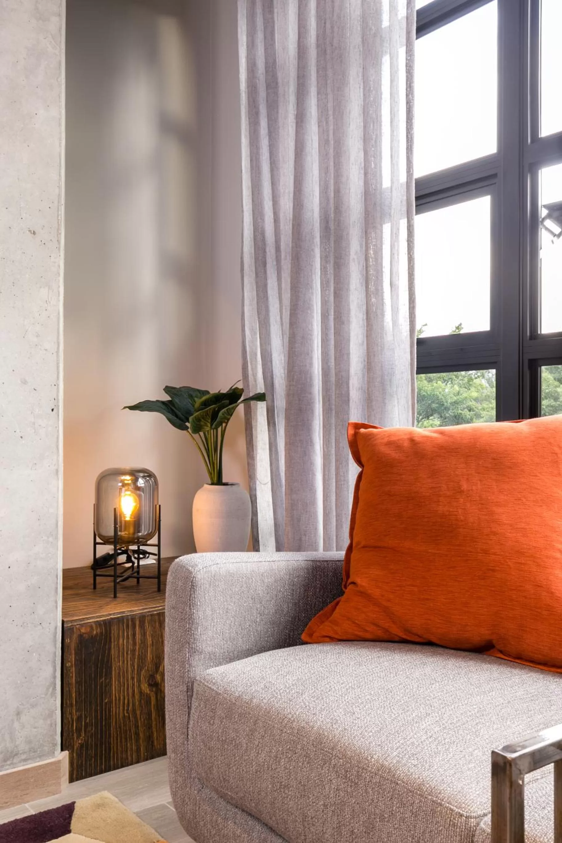 Seating area in Factory Lofts Hotel