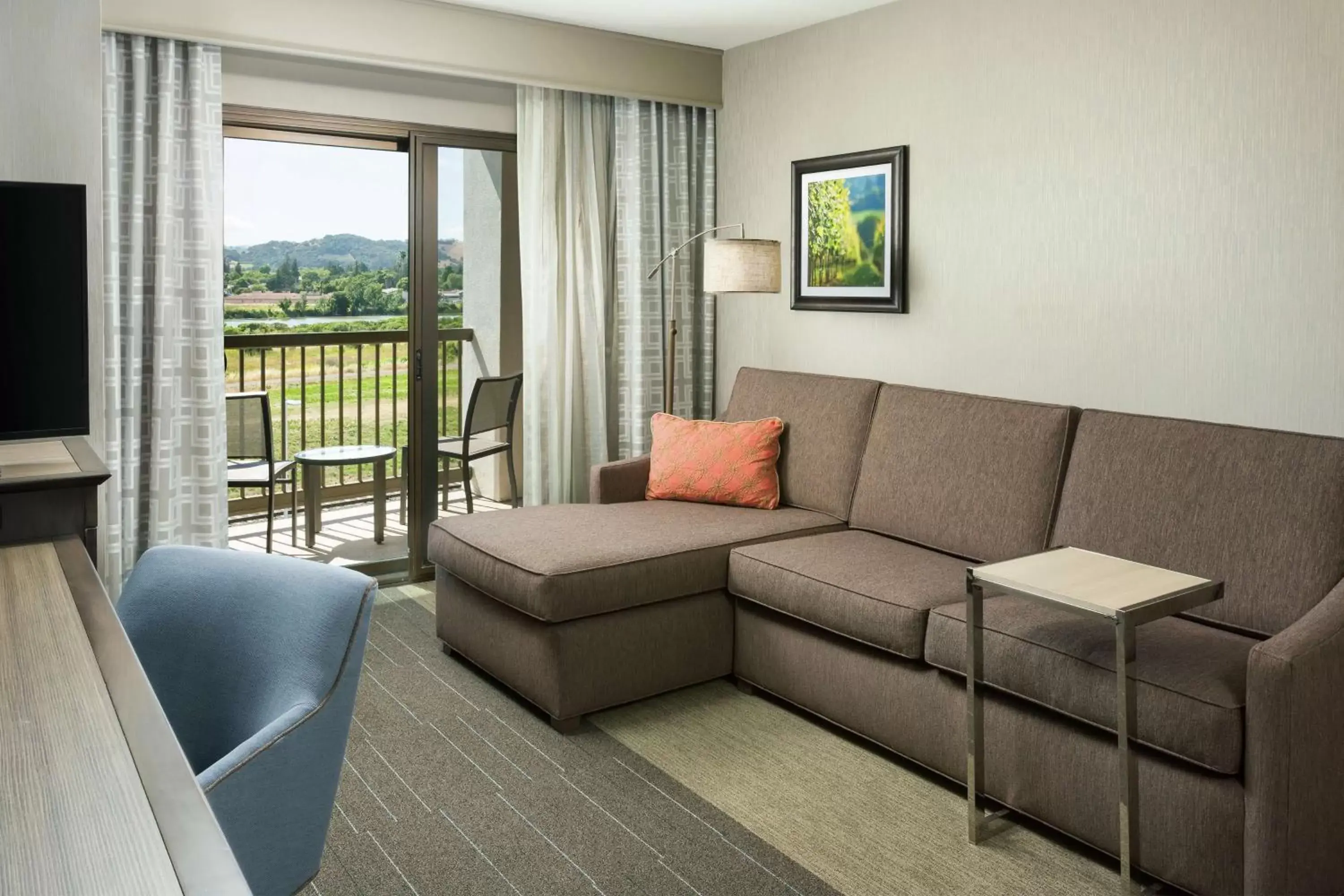 View (from property/room), Seating Area in Hampton Inn & Suites - Napa, CA
