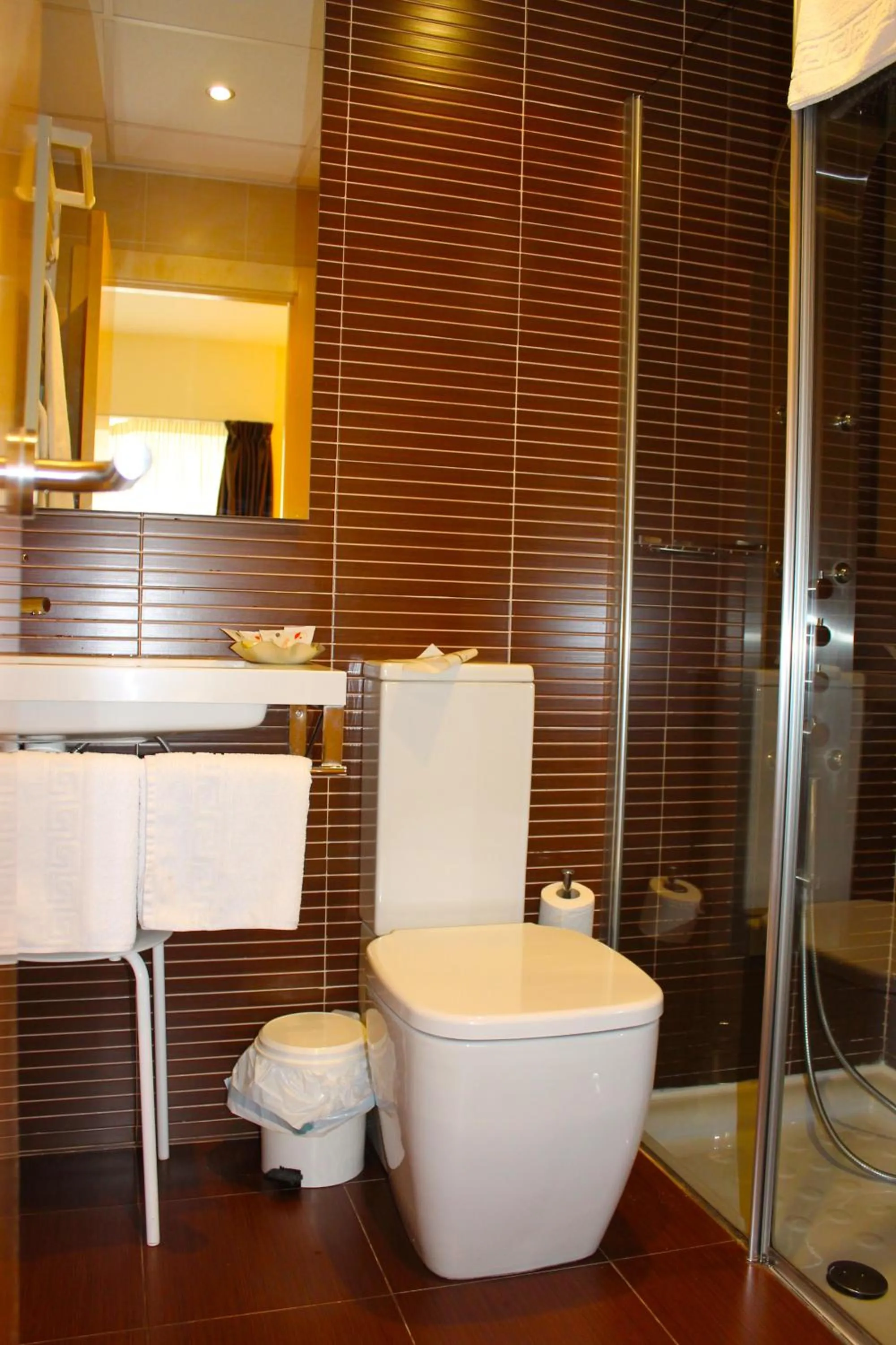 Bathroom in Hotel Alda Entrearcos