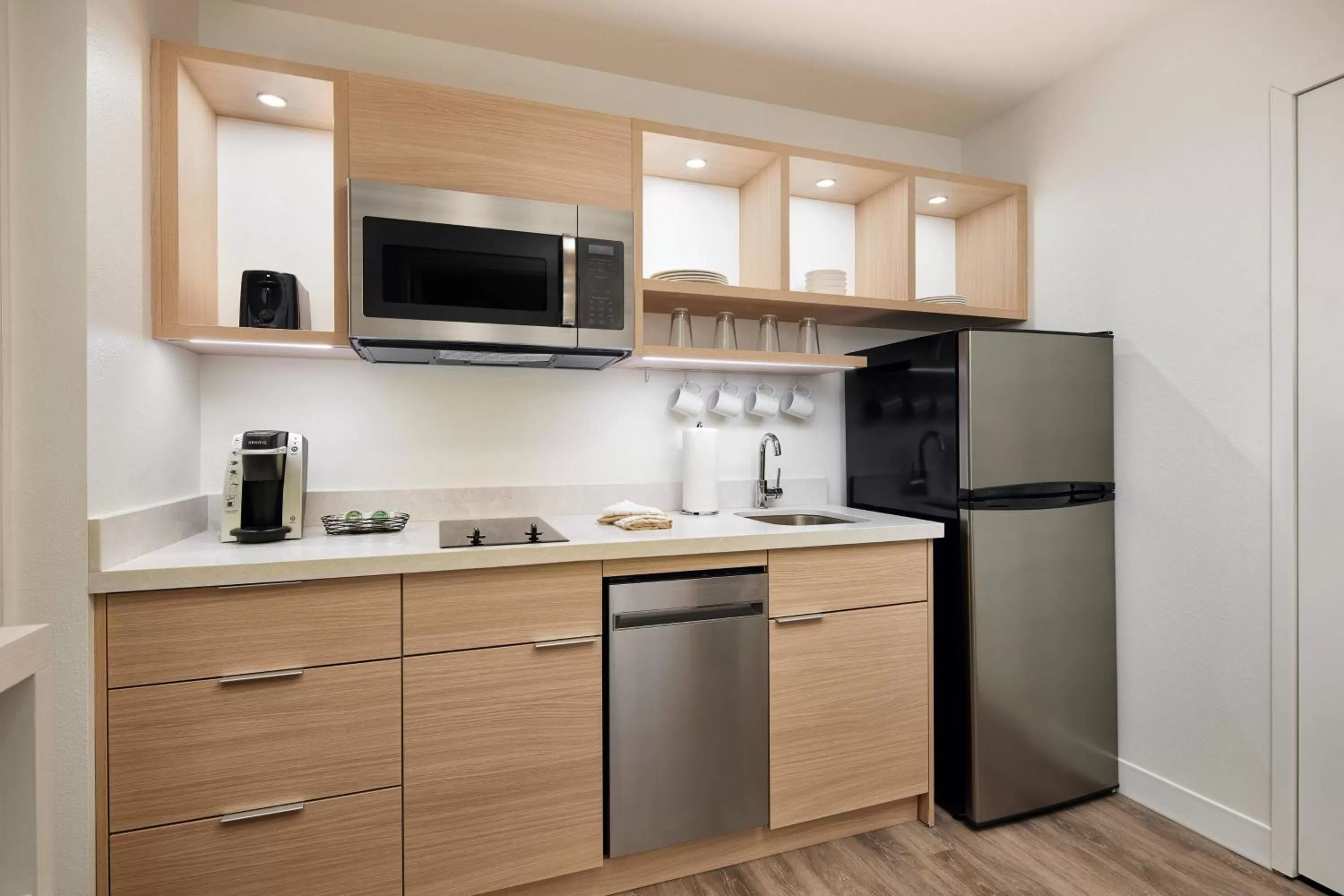 Kitchen or kitchenette in TownePlace Suites by Marriott Tampa Casino Area