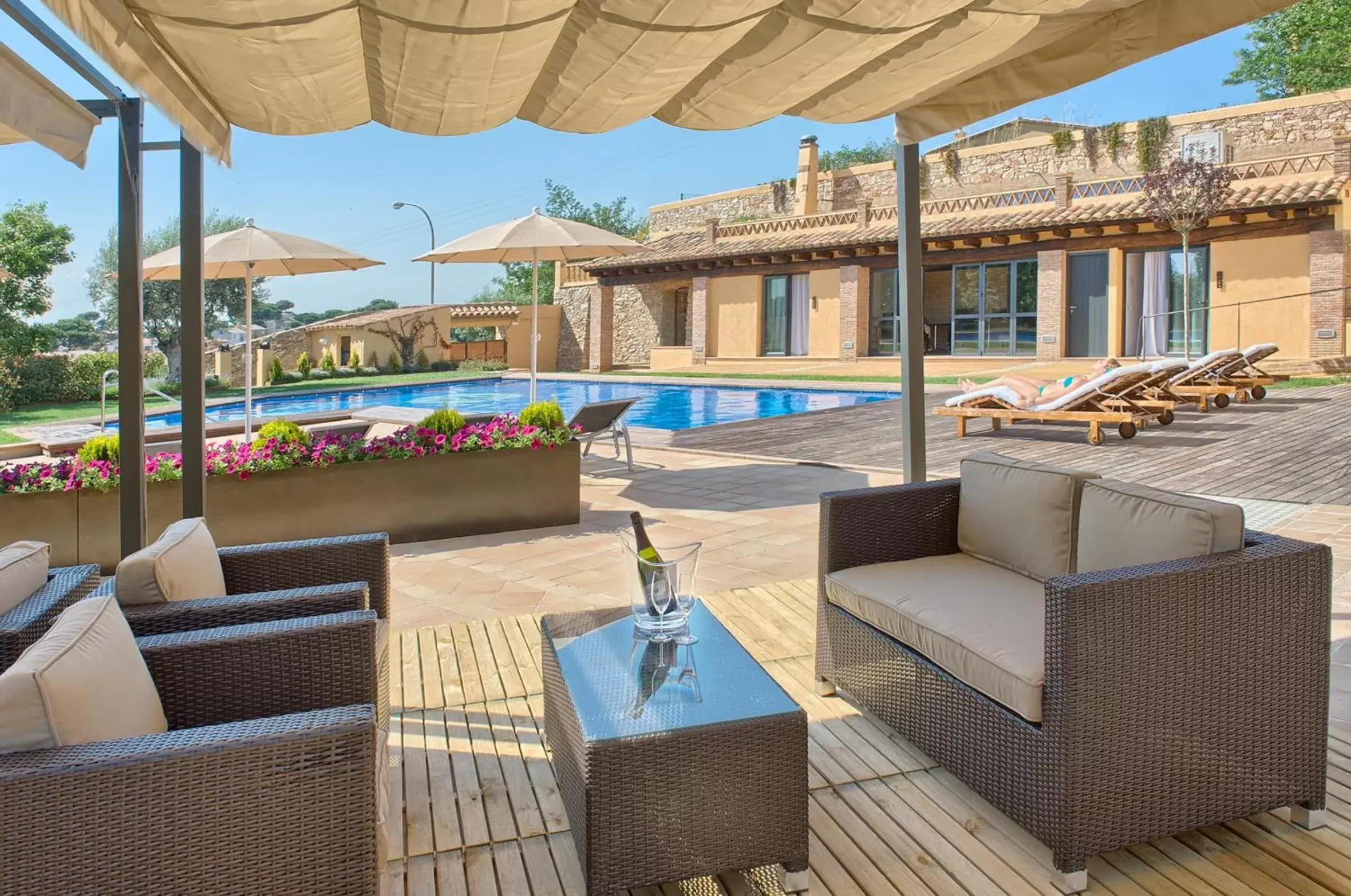 Balcony/Terrace, Swimming Pool in Hostalet de Begur - Adults Only