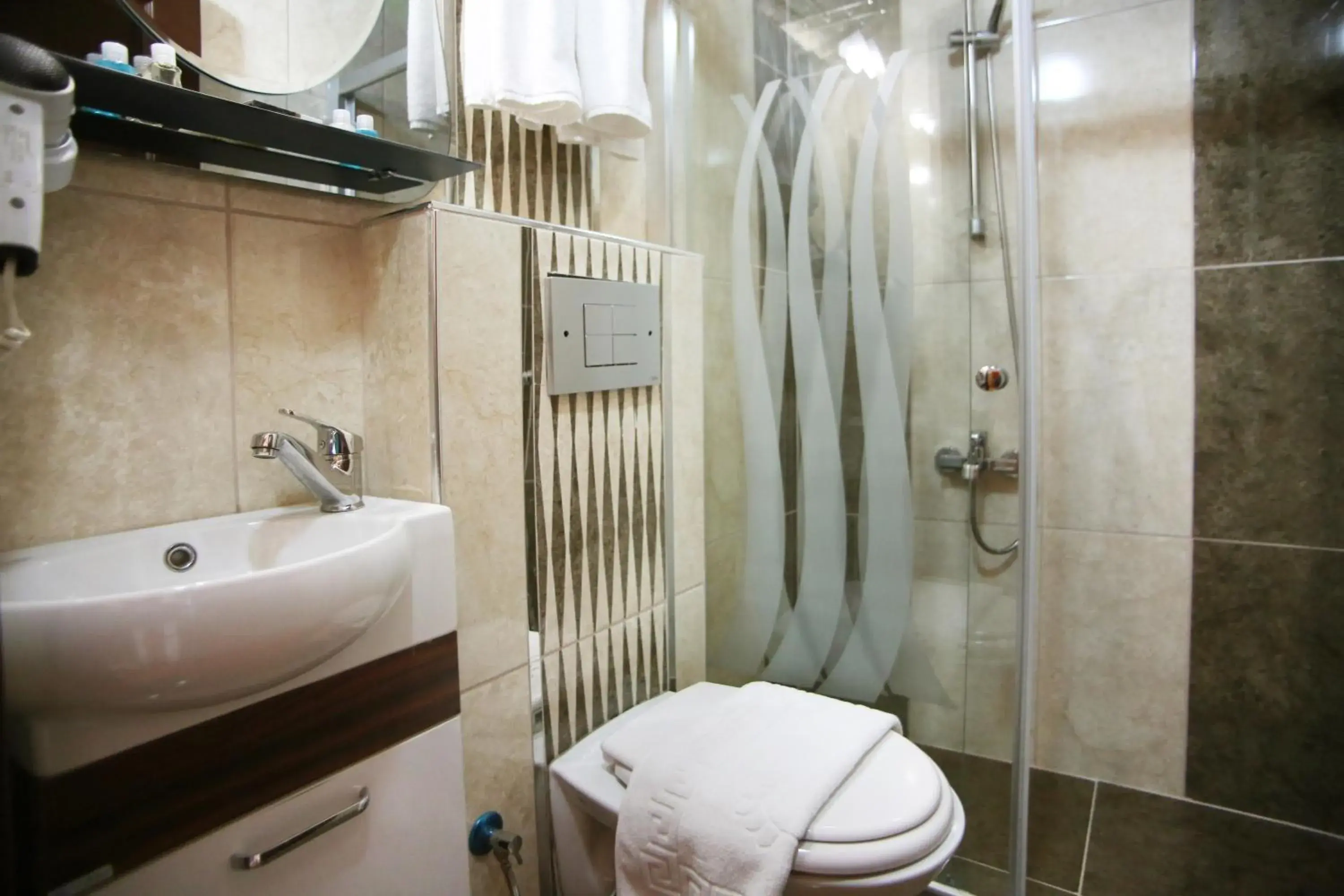 Shower, Bathroom in Theodian Hotel