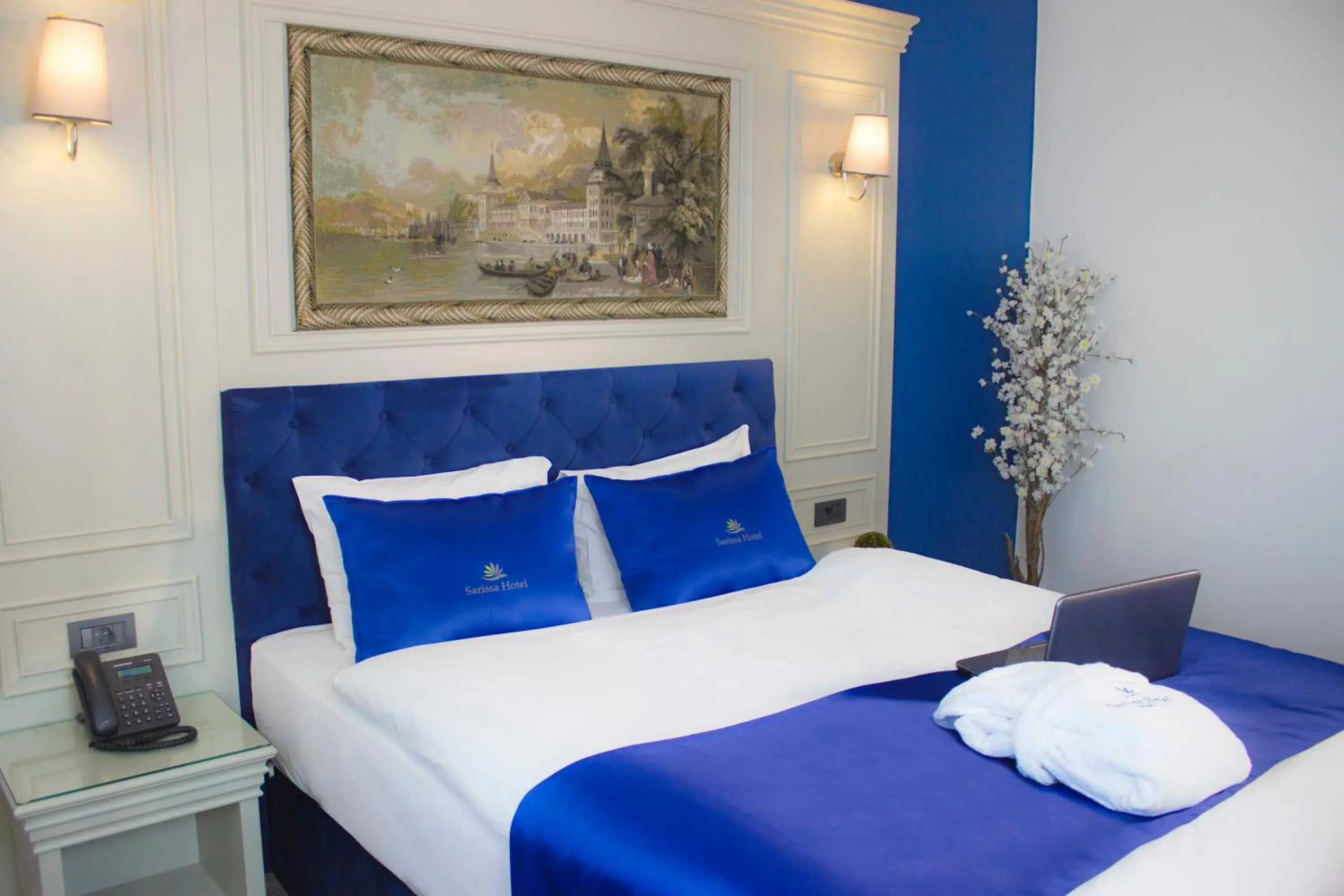 Bed in Sarissa Hotel