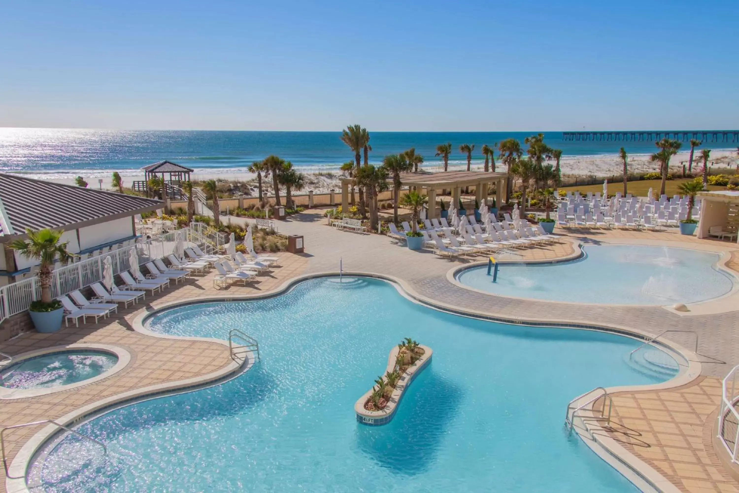 Pool View in Hilton Pensacola Beach