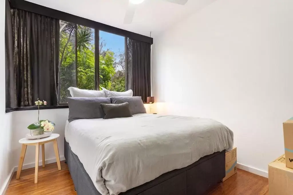 Bedroom, Bed in Byron Pacific Apartments - On Clarkes Beach