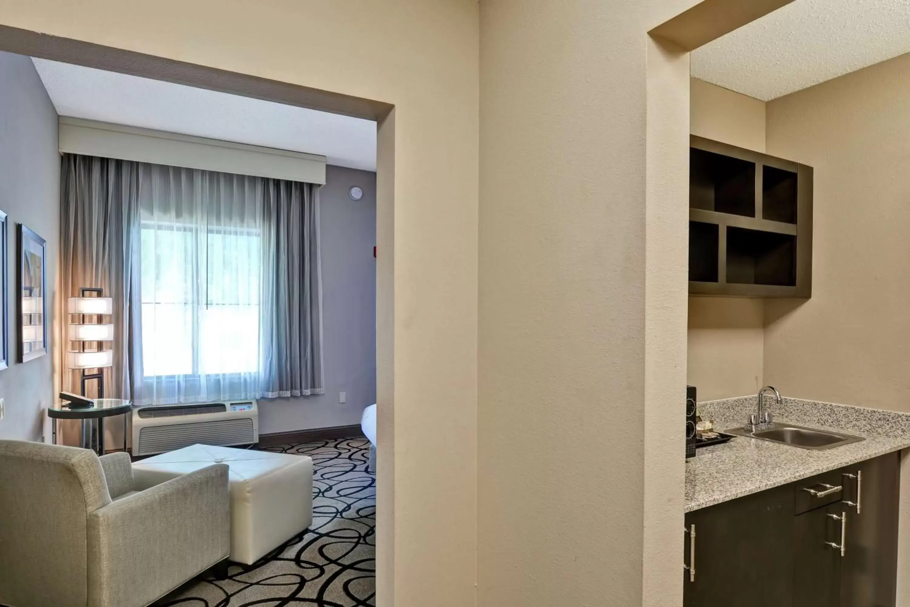 Living room, Kitchen/Kitchenette in DoubleTree by Hilton Hattiesburg, MS