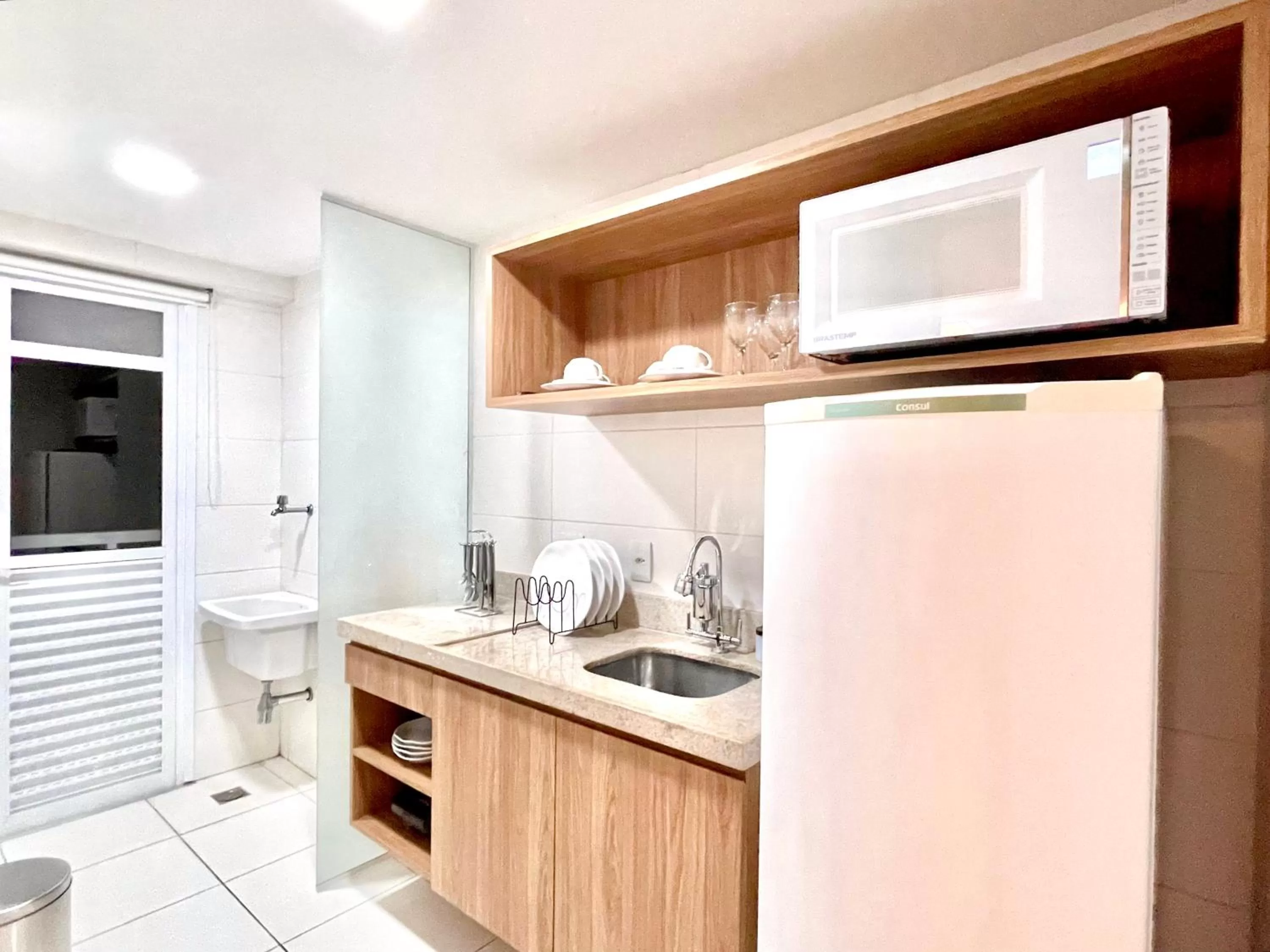 Kitchen or kitchenette, Kitchen/Kitchenette in Suíte & Flat Premium Rio Stay - Rio Centro