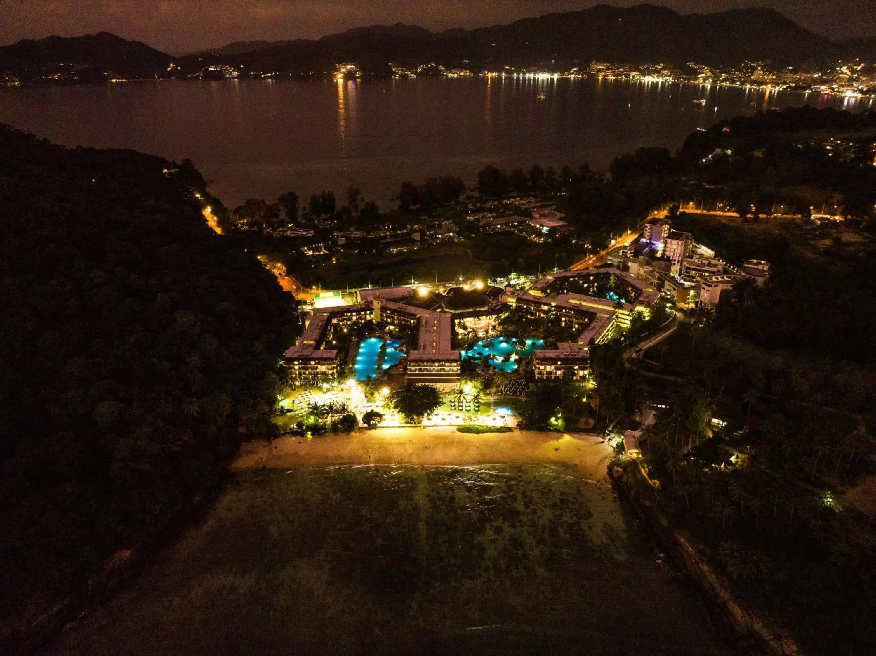 Night, Bird's-eye View in Phuket Marriott Resort & Spa, Merlin Beach