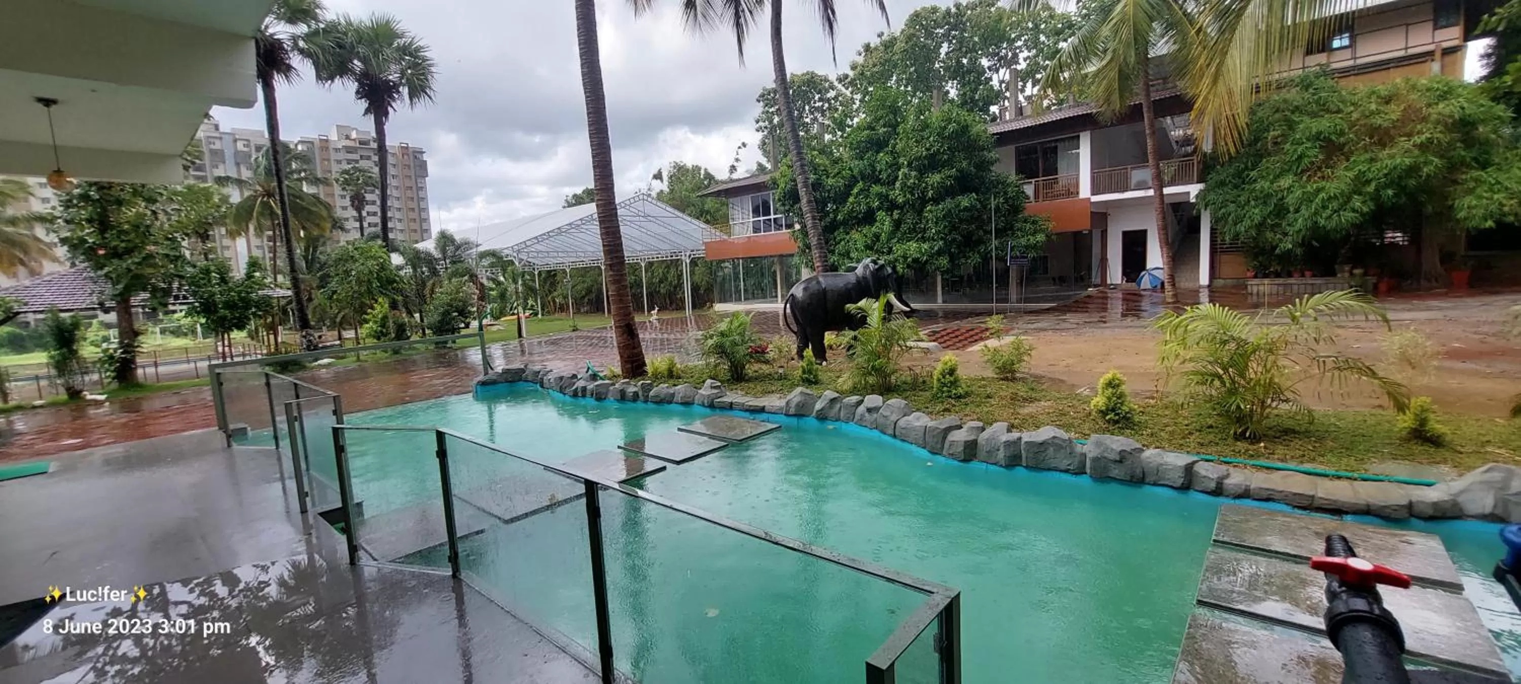 Pool view in Udaya Resort
