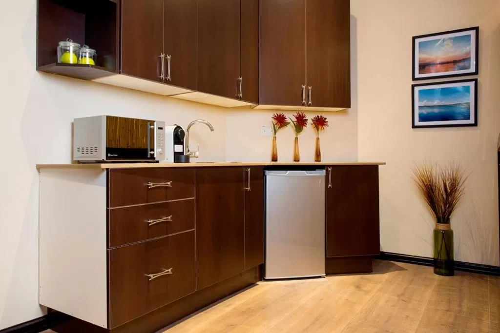 Kitchen or kitchenette in Villa Monticello Boutique Hotel