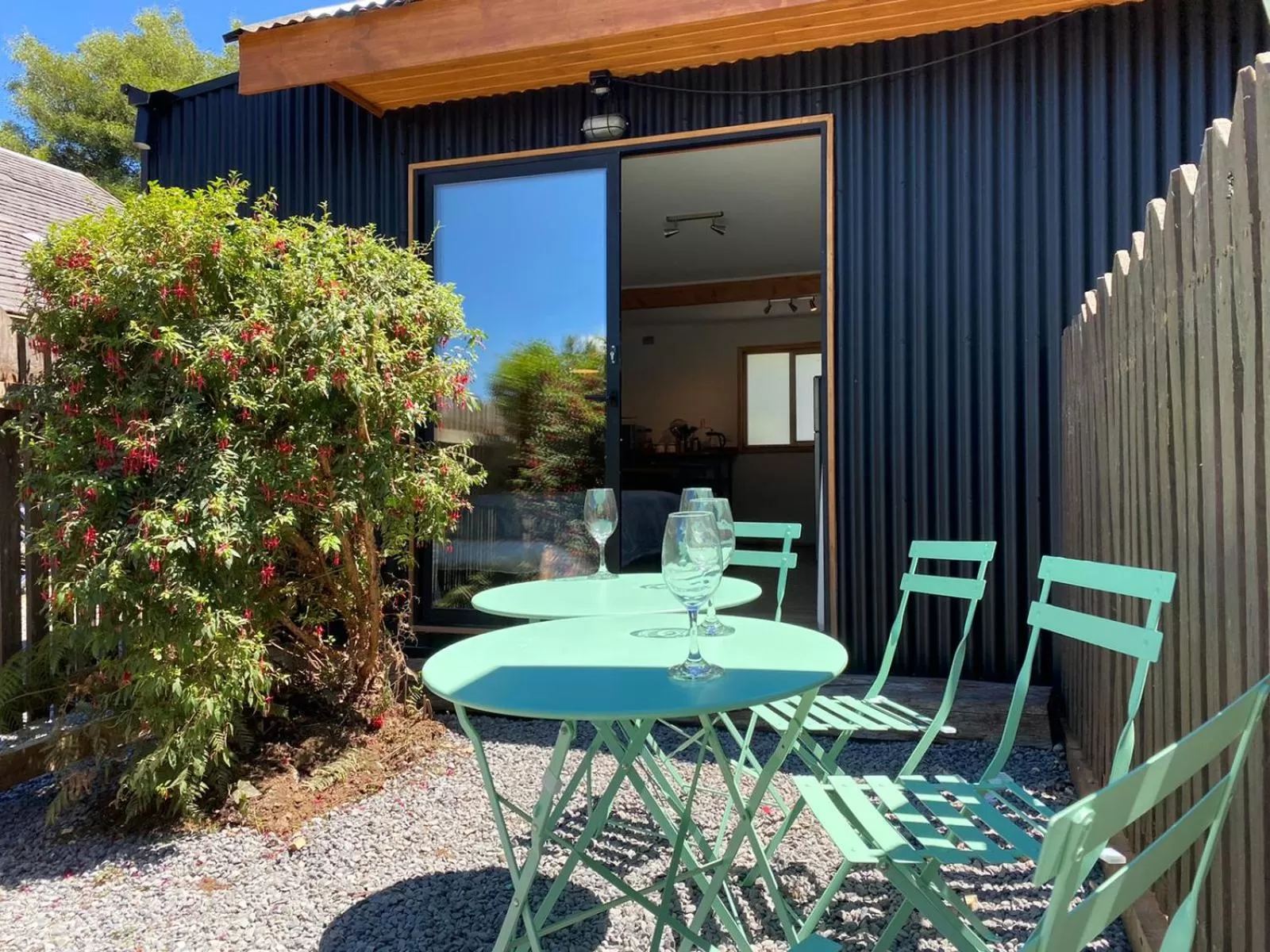Balcony/Terrace in French Andes Apart Hostel