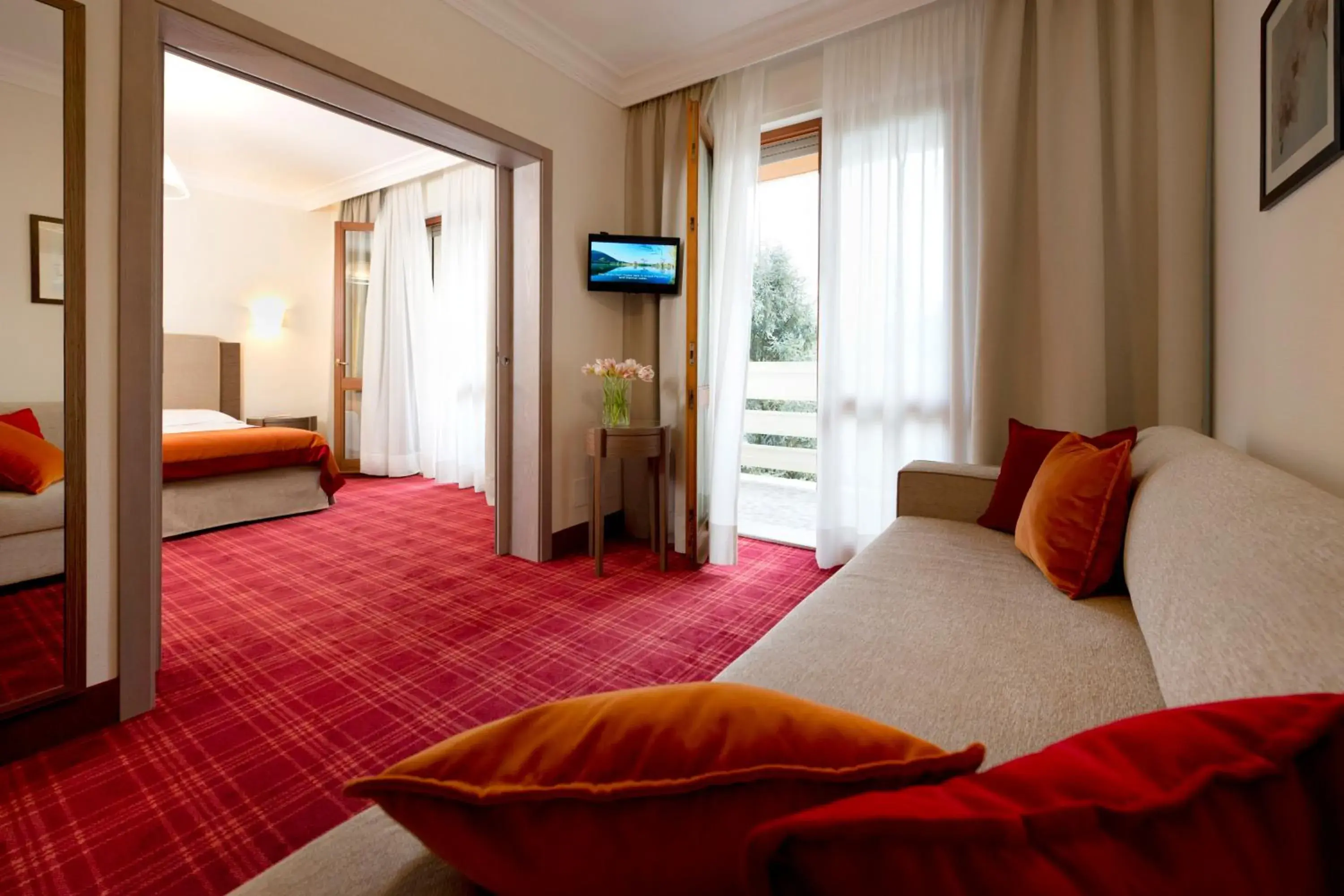 TV and multimedia, Seating Area in Apollo Terme Hotel