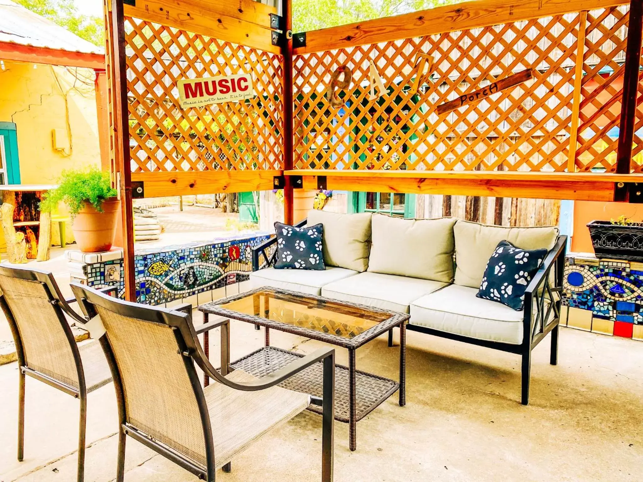 Patio, Seating Area in Inn at the Art Center