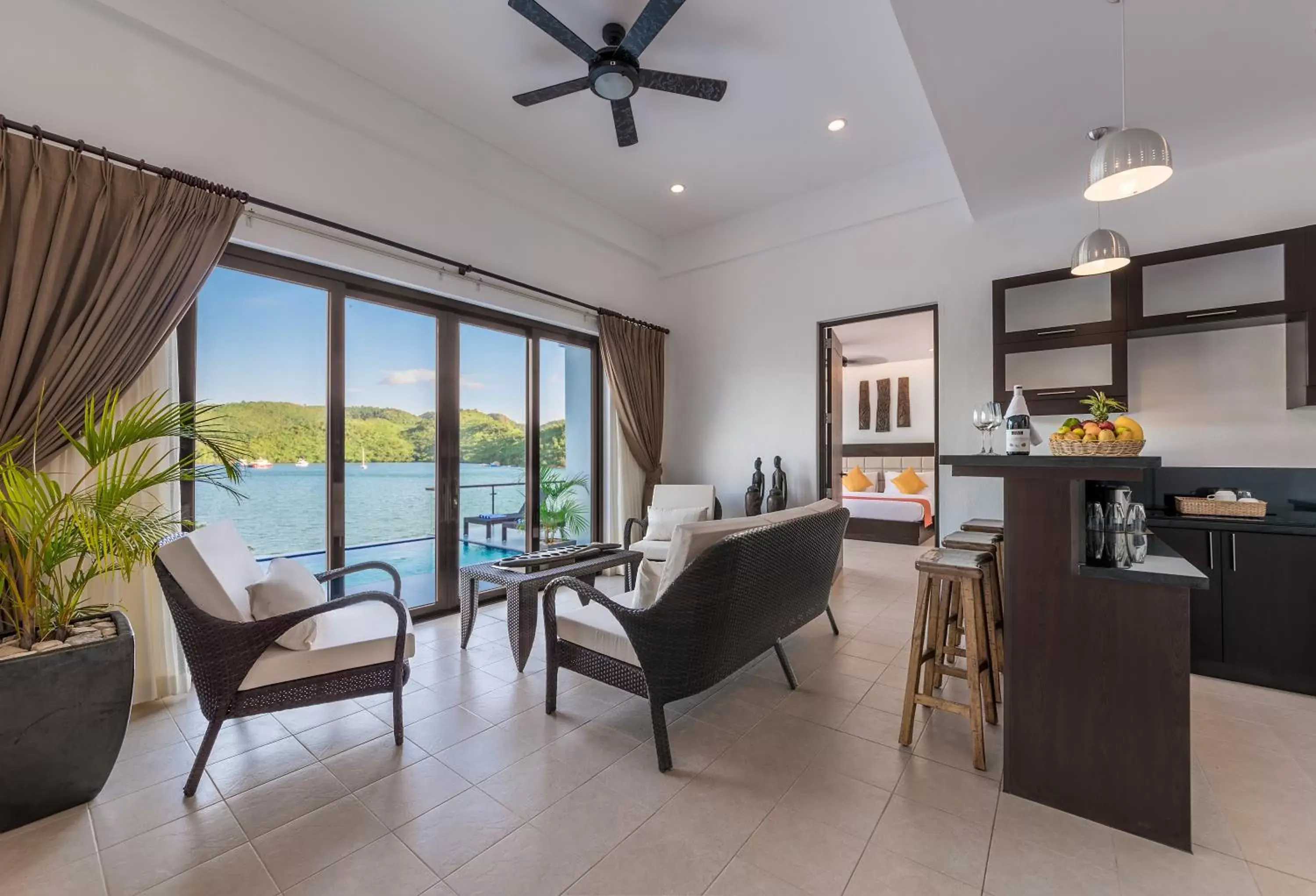 View (from property/room), Seating Area in Busuanga Bay Lodge