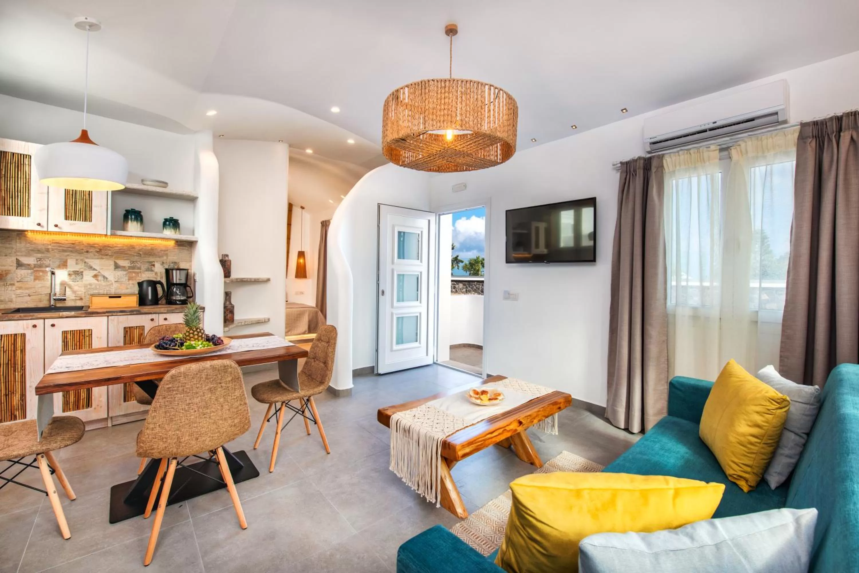 Seating area in Abasa Suites