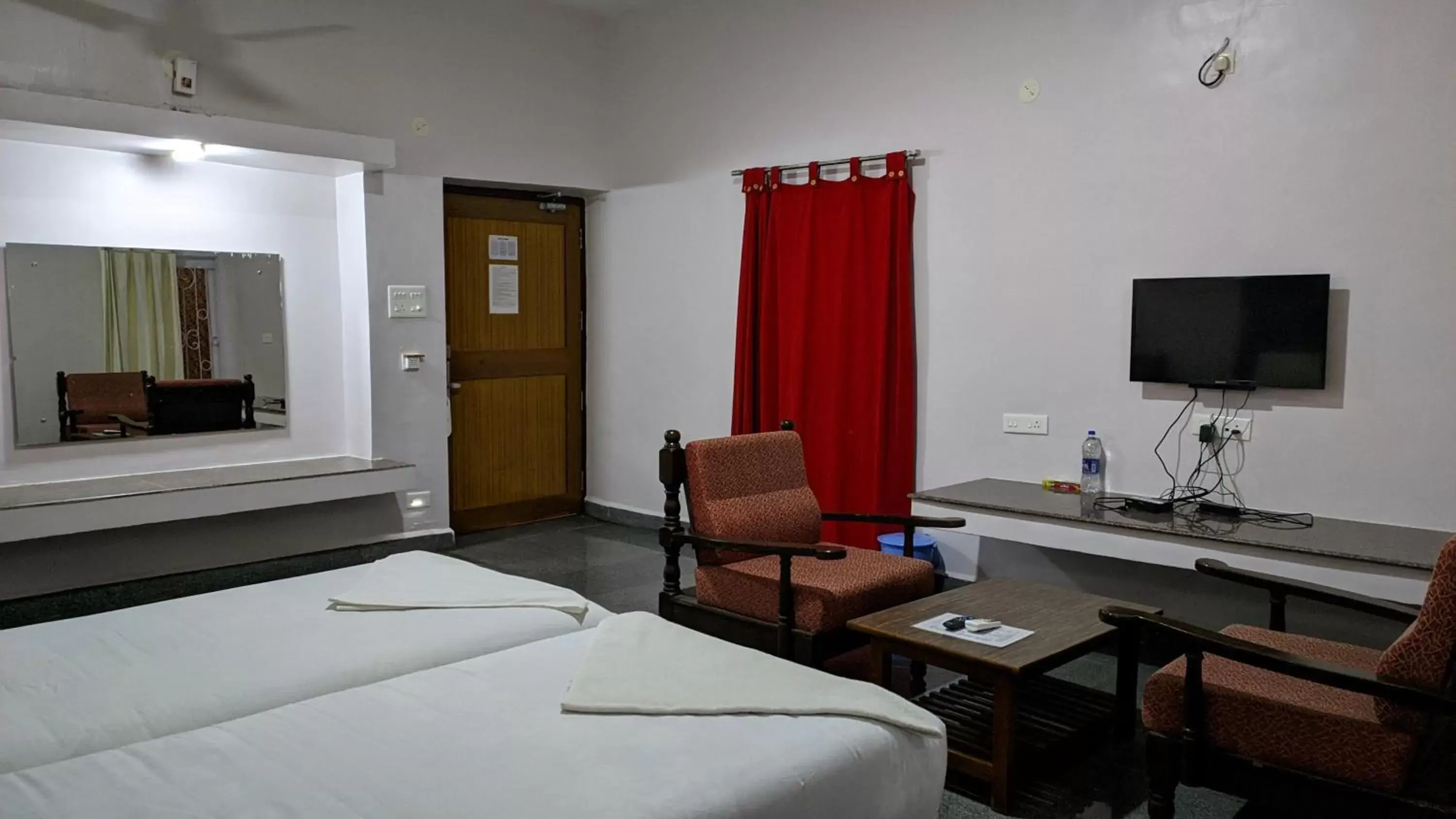 View (from property/room), Bed in Kanthi Resorts Badami View (from property/room), Bed in Kanthi Resorts Badami