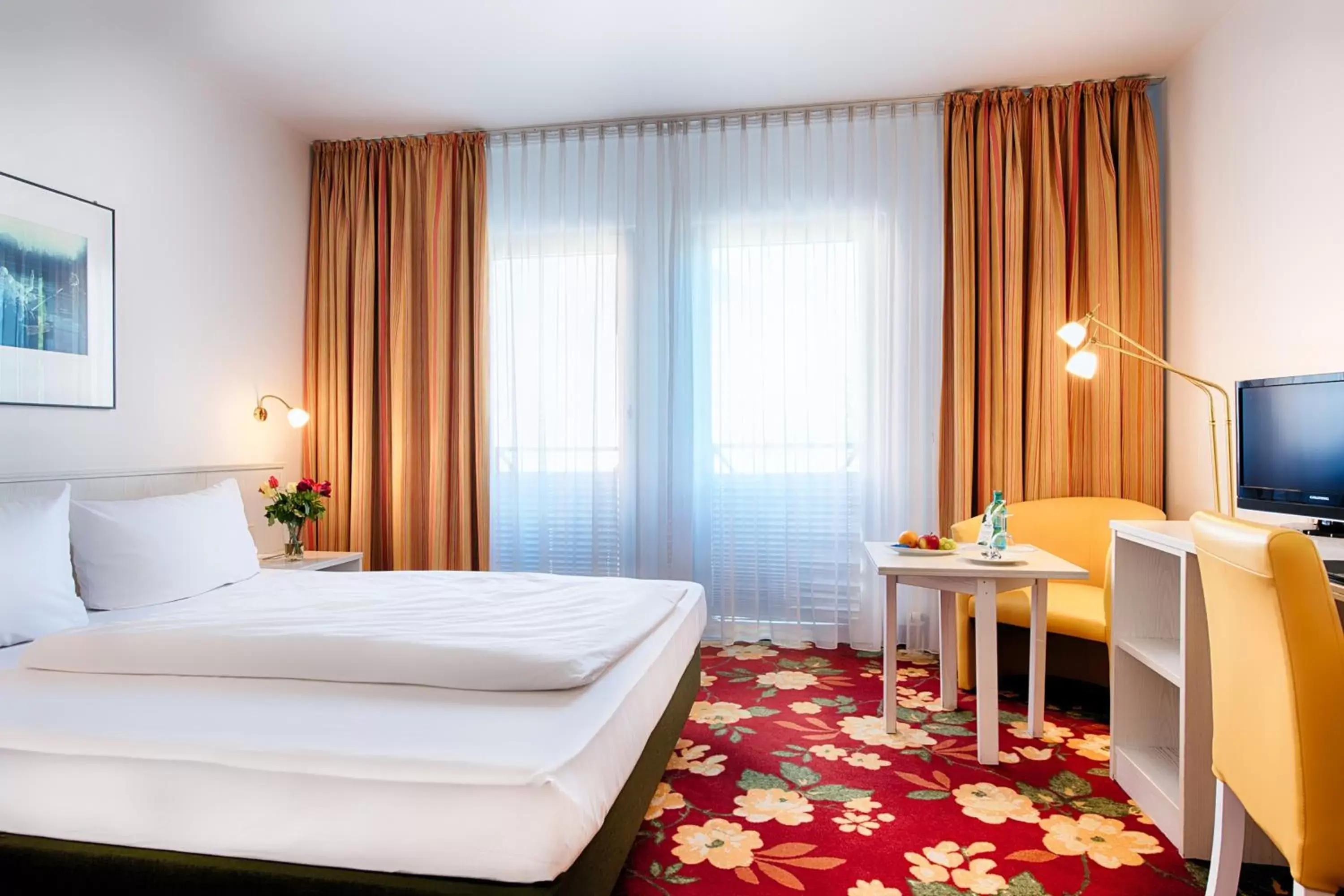 Bed in ACHAT Hotel Schwetzingen Heidelberg