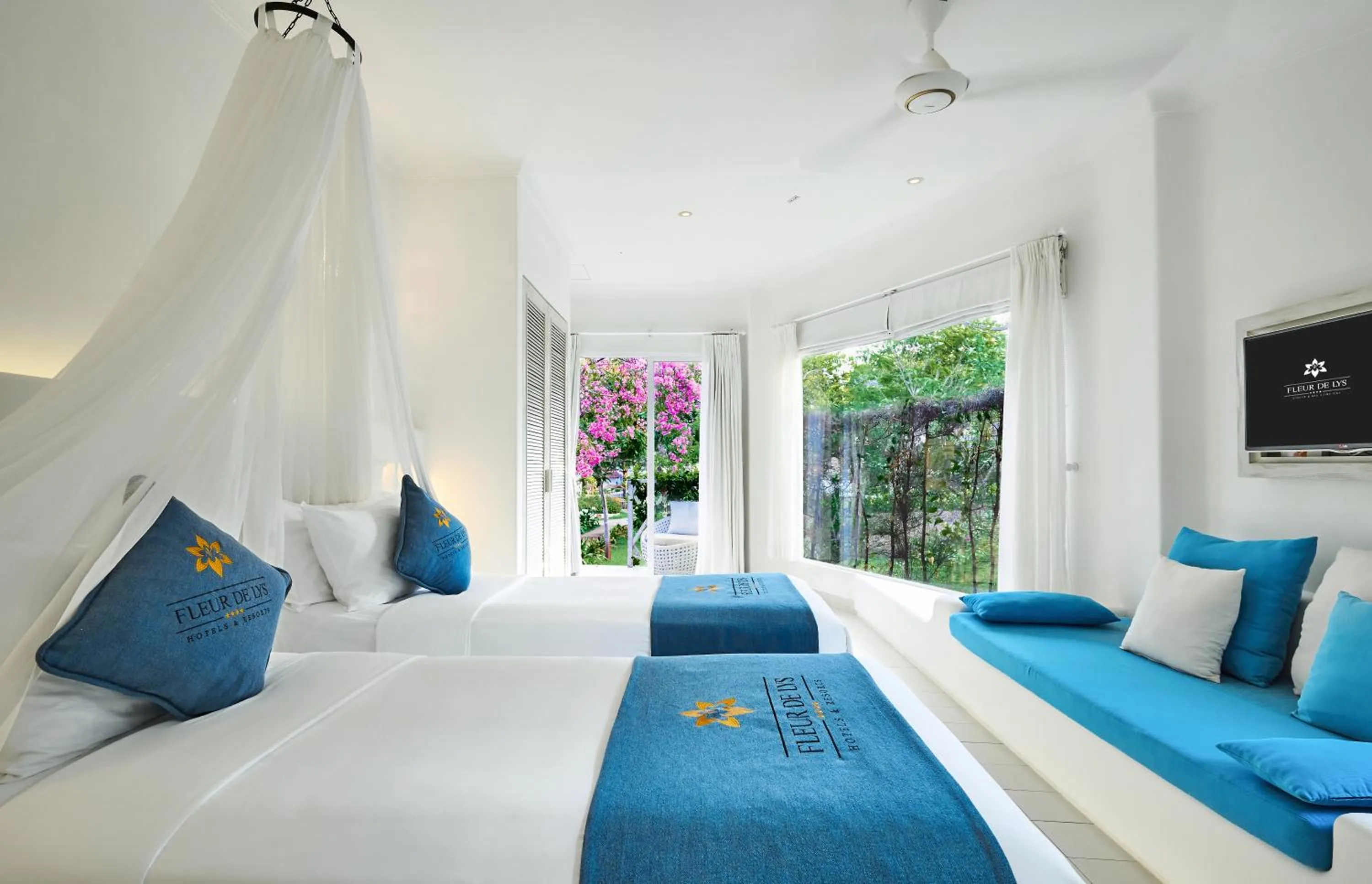 View (from property/room), Bed in Fleur de Lys Resort & Spa Long Hai