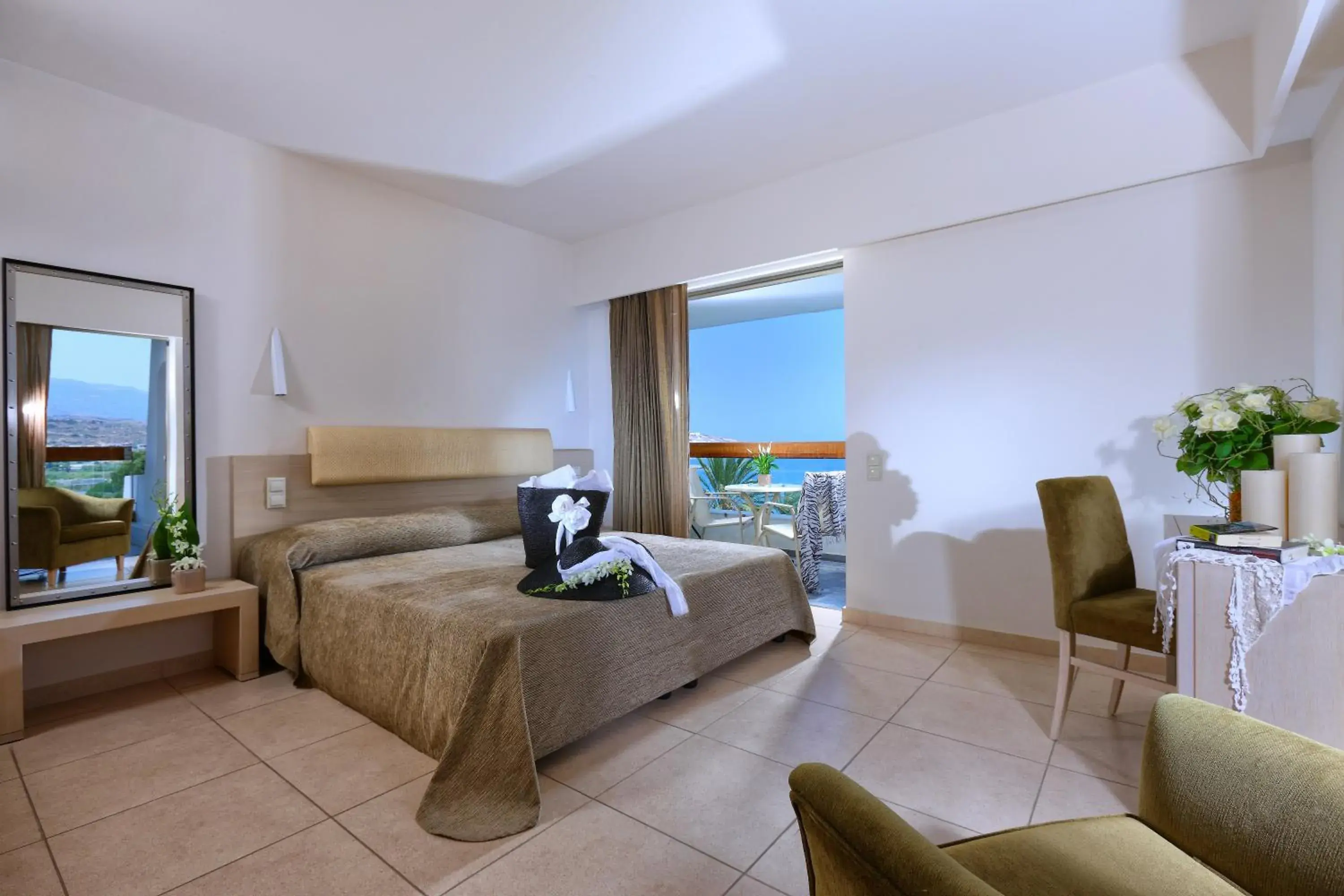 Bedroom in Sitia Beach City Resort & Spa