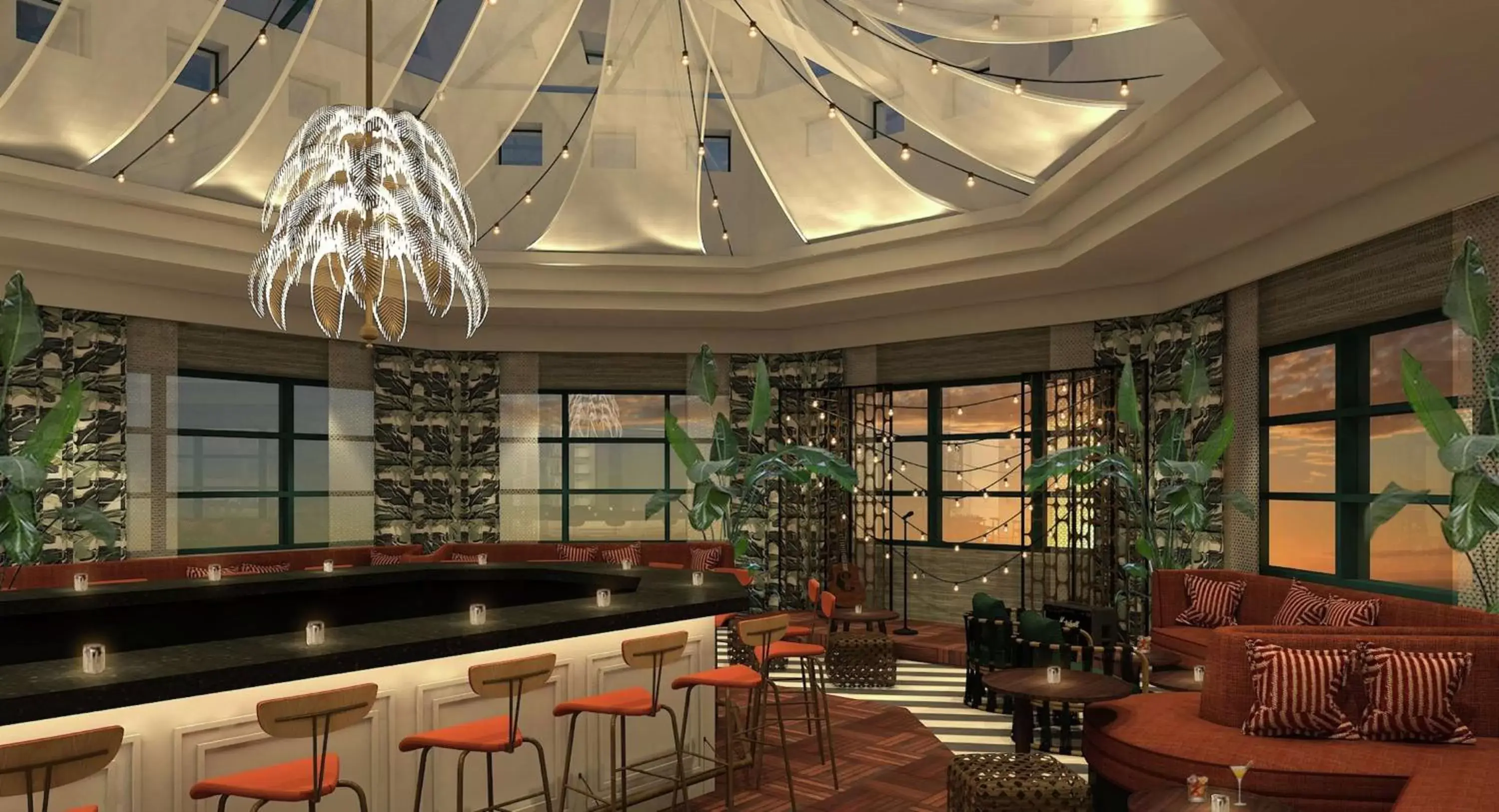 Dining area, Lounge/Bar in Hilton Daytona Beach Resort